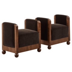 Pair of Art Deco stools Italy, 1930s