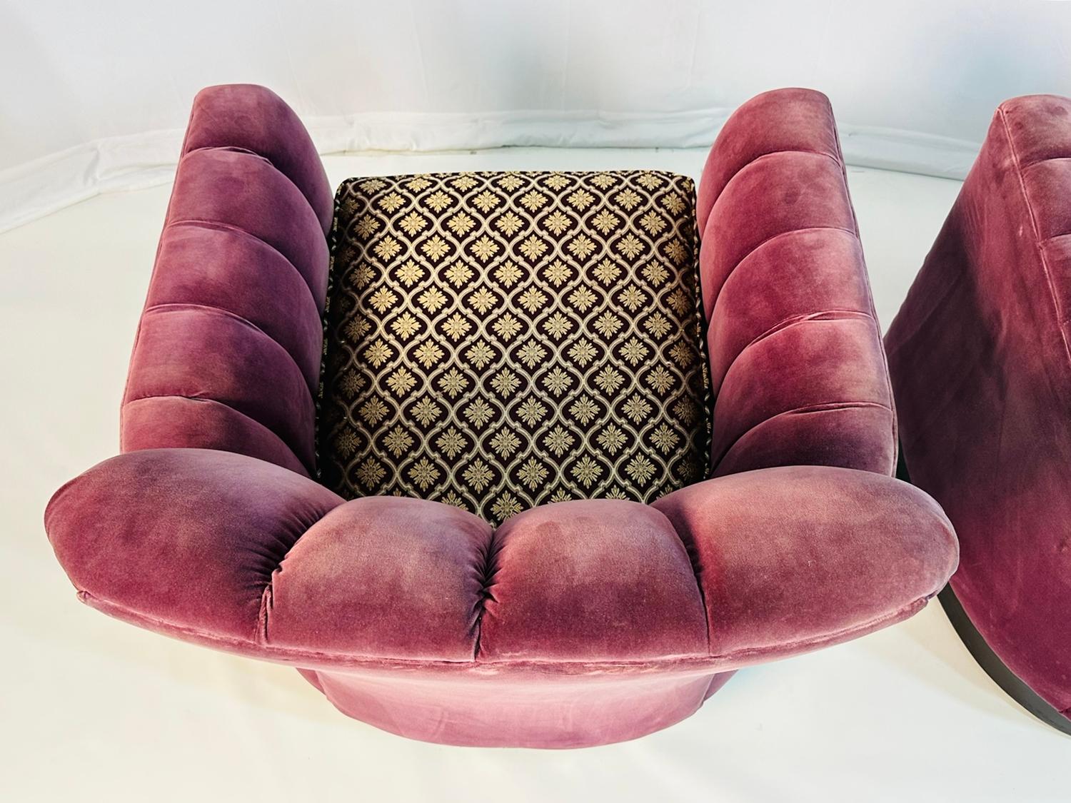 Pair of Art Deco Style Arm Chairs With a Swivel Mechanism by Michael Weiss 4