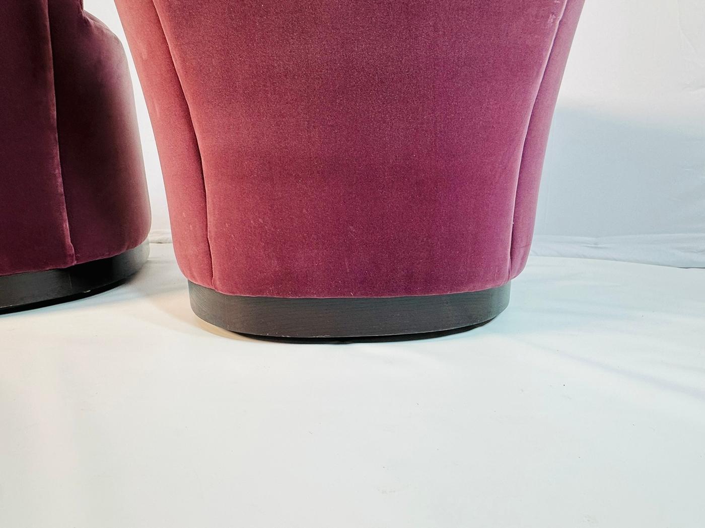 Pair of Art Deco Style Arm Chairs With a Swivel Mechanism by Michael Weiss 13