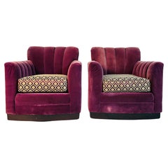 Pair of Art Deco Style Arm Chairs With a Swivel Mechanism by Michael Weiss