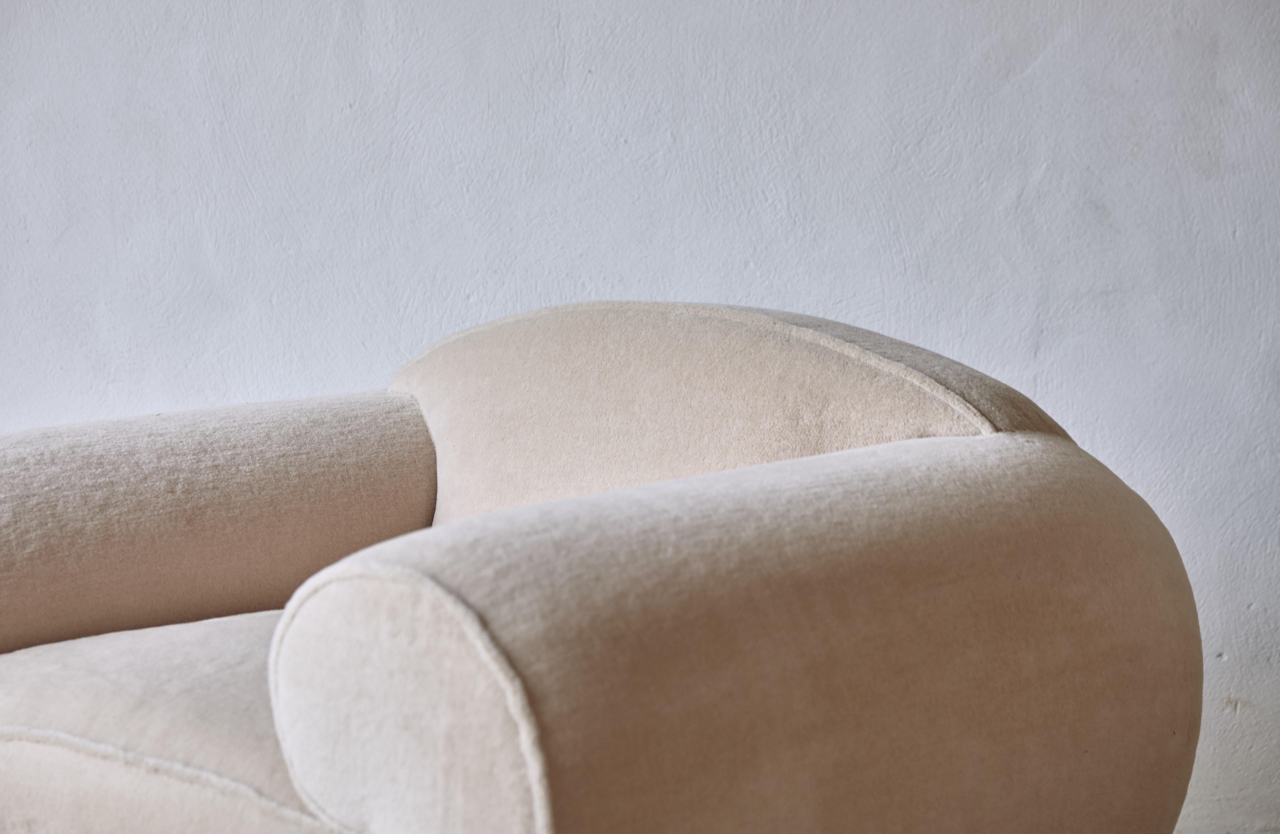 Paar Sessel im Art-Déco-Stil, gepolstert mit reinem Alpaka (Britisch) im Angebot