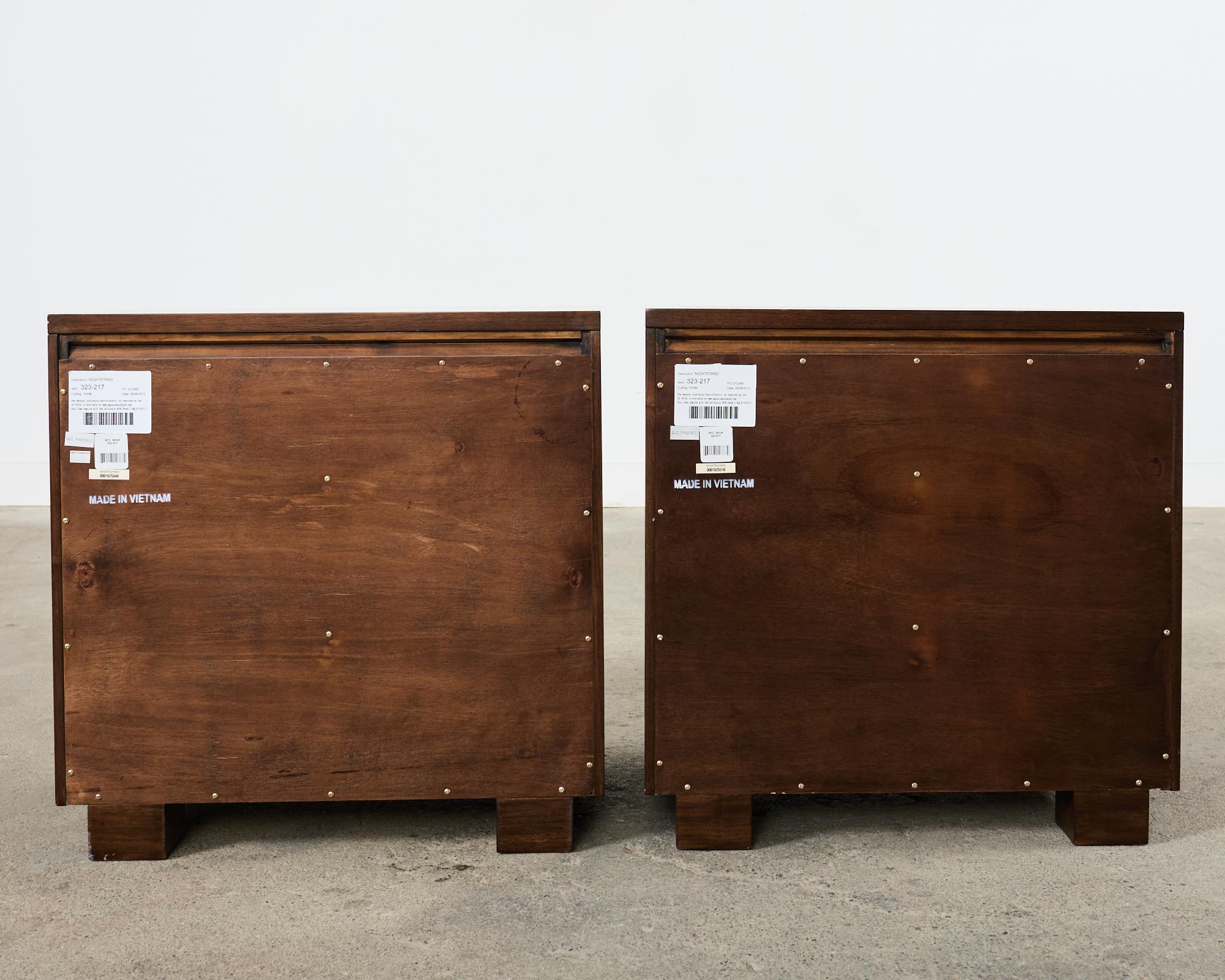 Pair of Art Deco Style Bernhardt Commode Chests or Nightstands For Sale 14