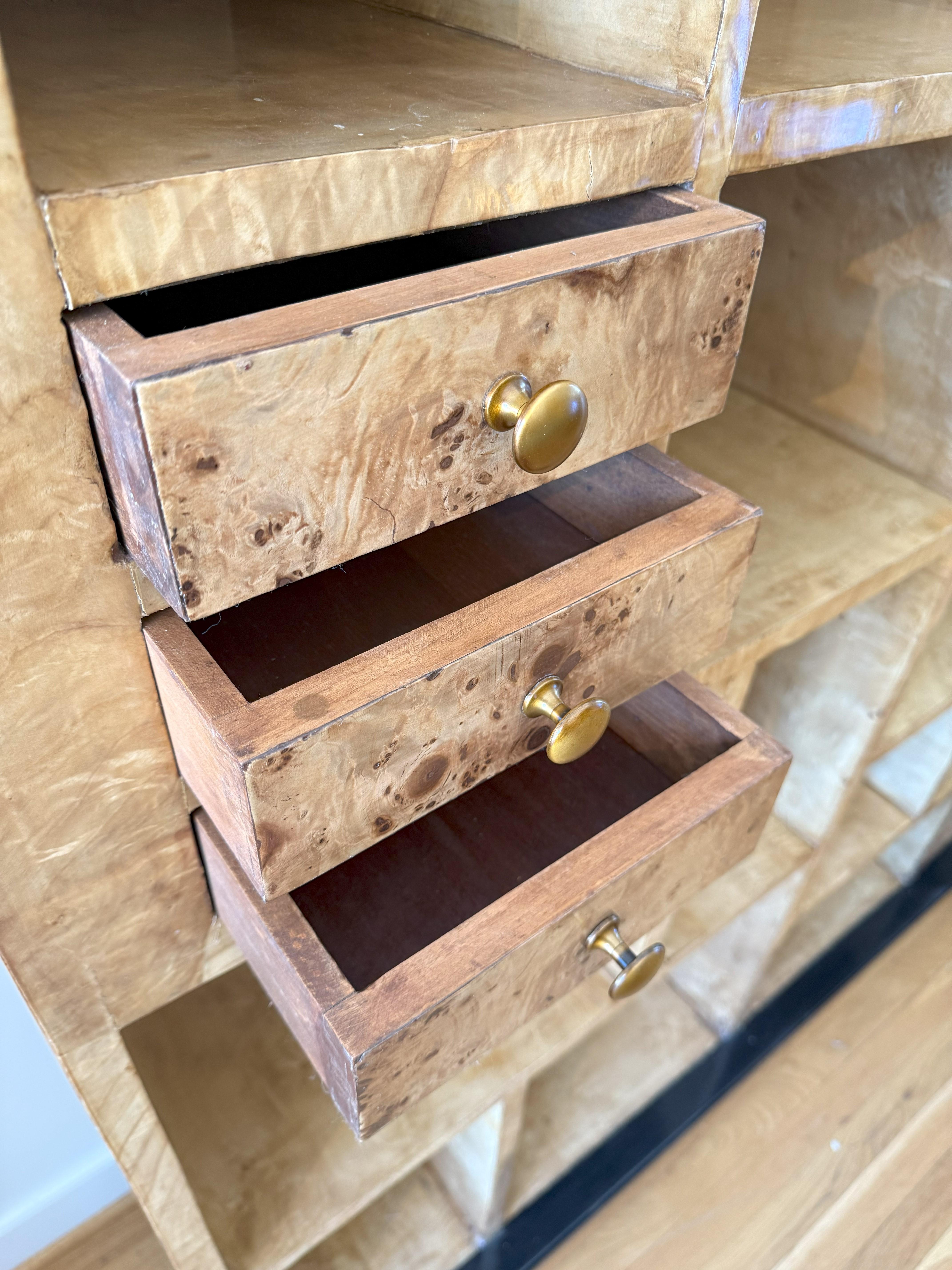 Legno Coppia di divisori per ambienti in betulla in stile Art Déco in vendita