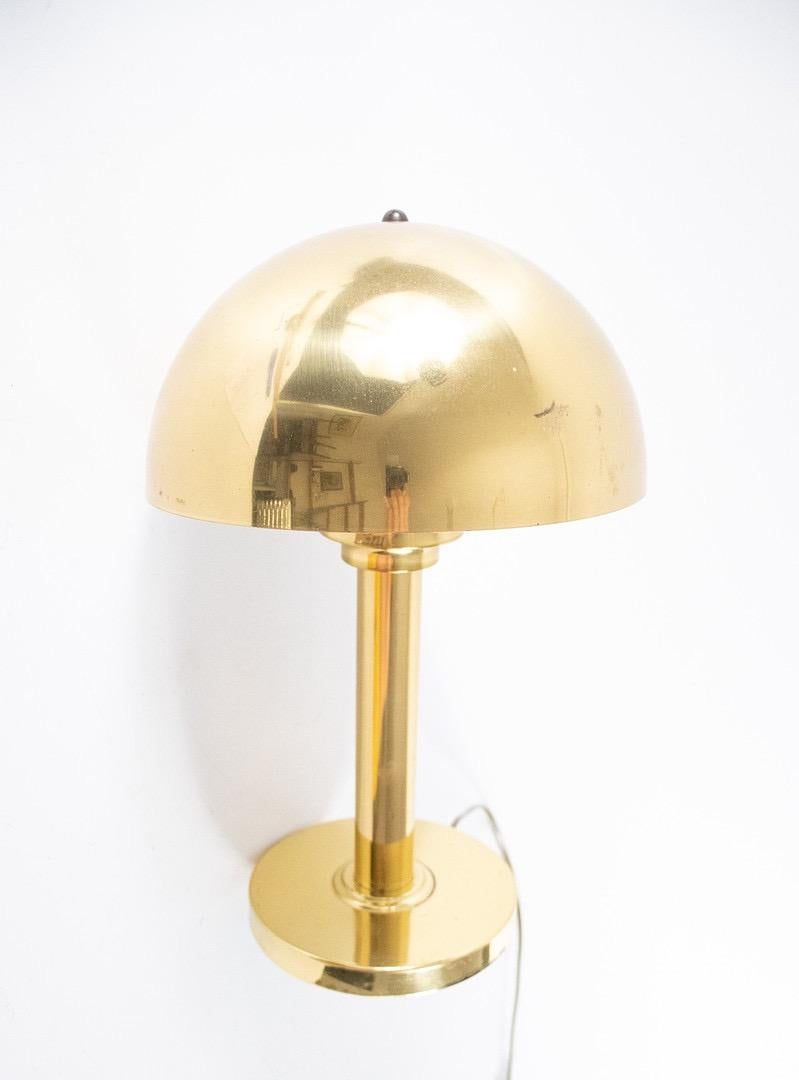 Late 20th Century Pair of Art Deco Style Brass Table Lamps, Austria, 1970s