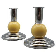 Pair of Art Deco Style Candlesticks