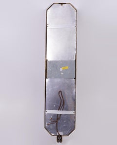 Pair of Art Deco Style Chapman Mirror Panel Brass Electric Wall Sconces, 1970s