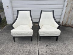 Pair of art deco style club chairs by Thomasville, Circa 2010