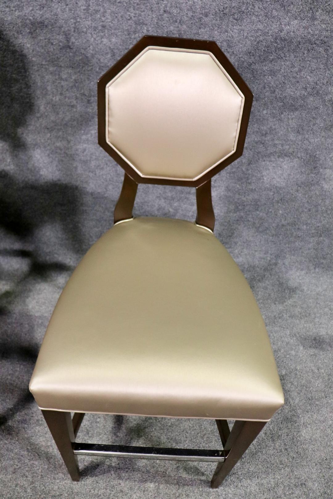 European Pair of Art Deco Style Contemporary Bar Stools For Sale
