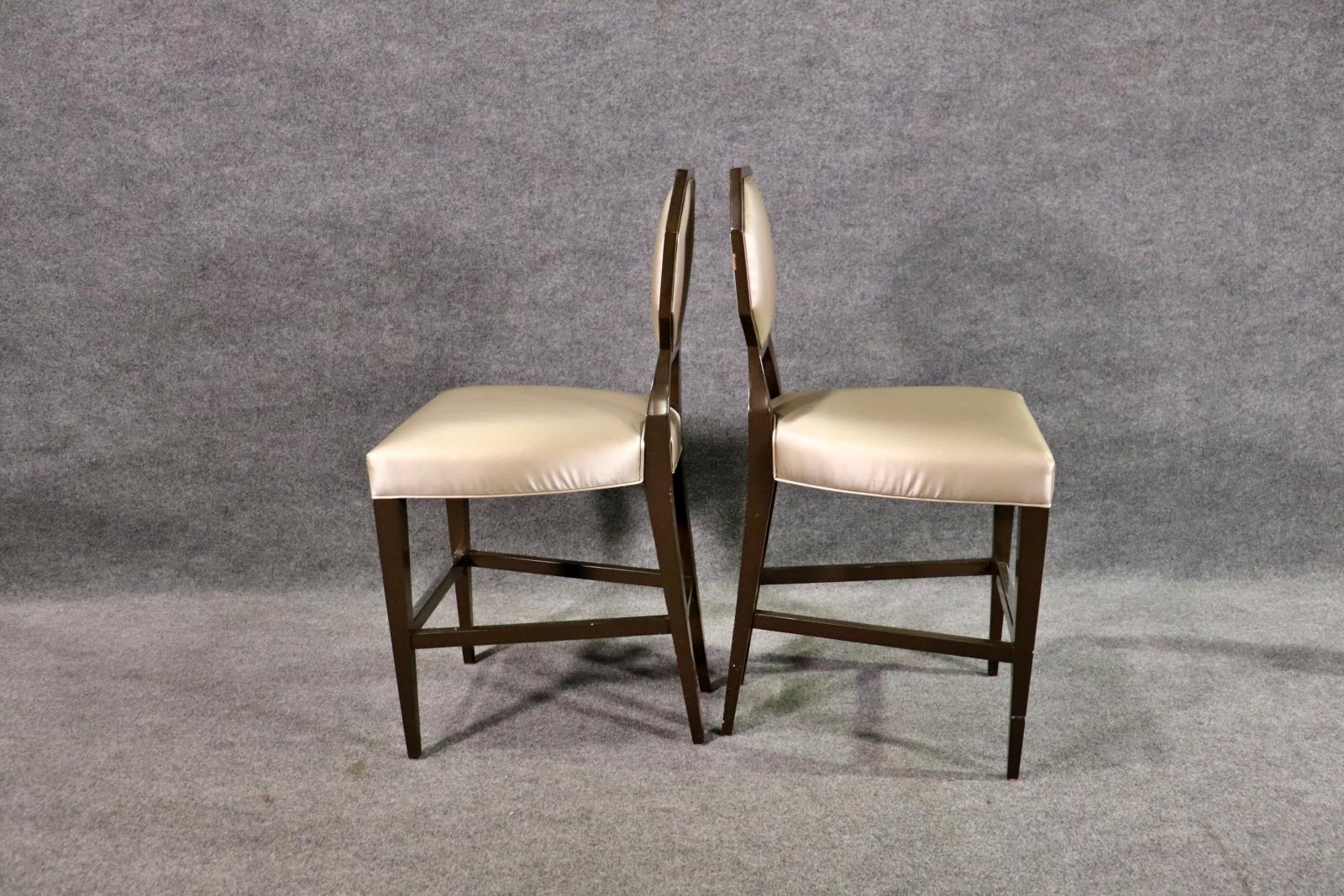Pair of Art Deco Style Contemporary Bar Stools In Good Condition For Sale In Swedesboro, NJ