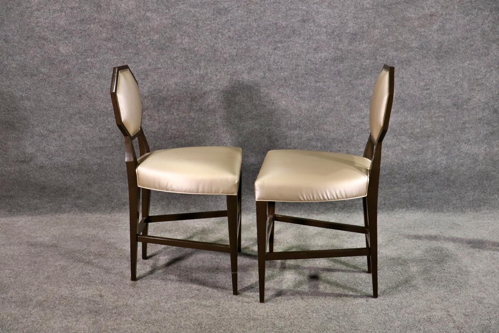 Pair of Art Deco Style Contemporary Bar Stools For Sale 4