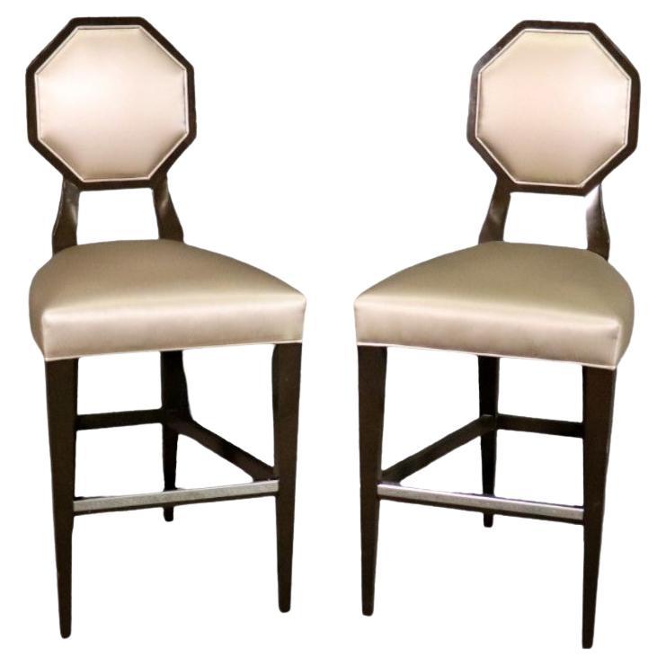 Paire de tabourets de bar contemporains de style Art Déco