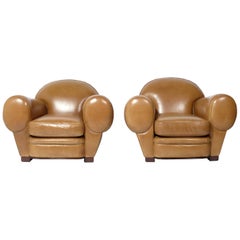 Pair of Art Deco Style "Elephant" Club Chairs