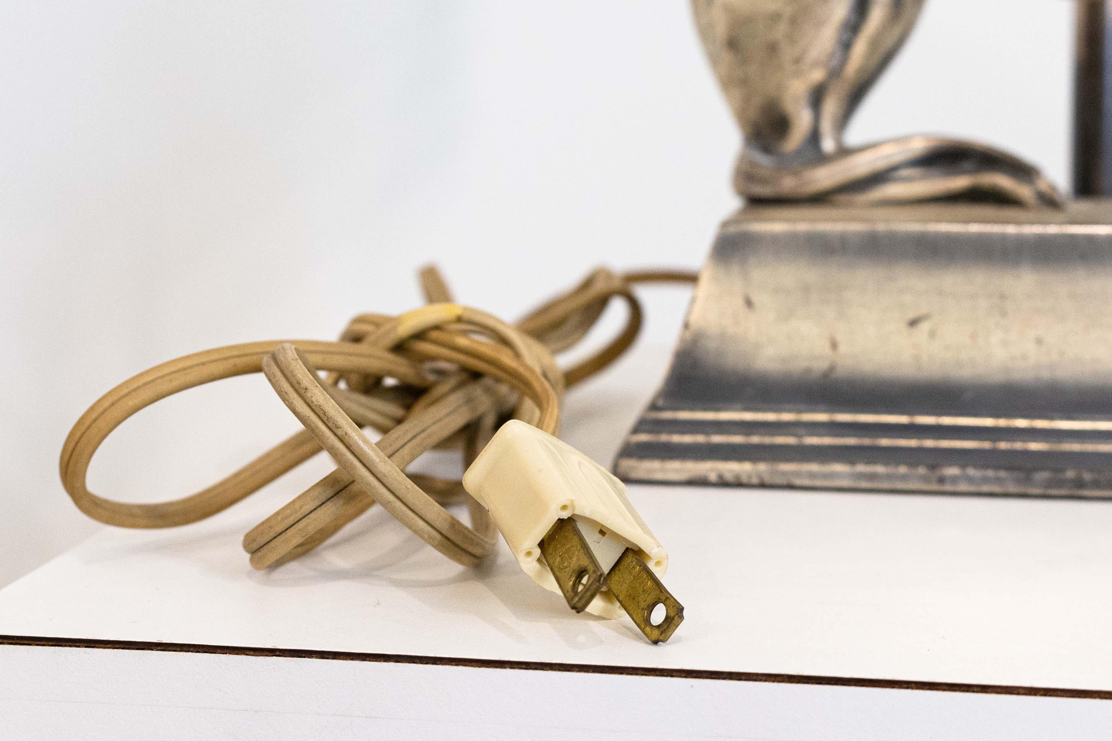 Pair of Art Deco Style Greyhound Metal Table Lamps 3