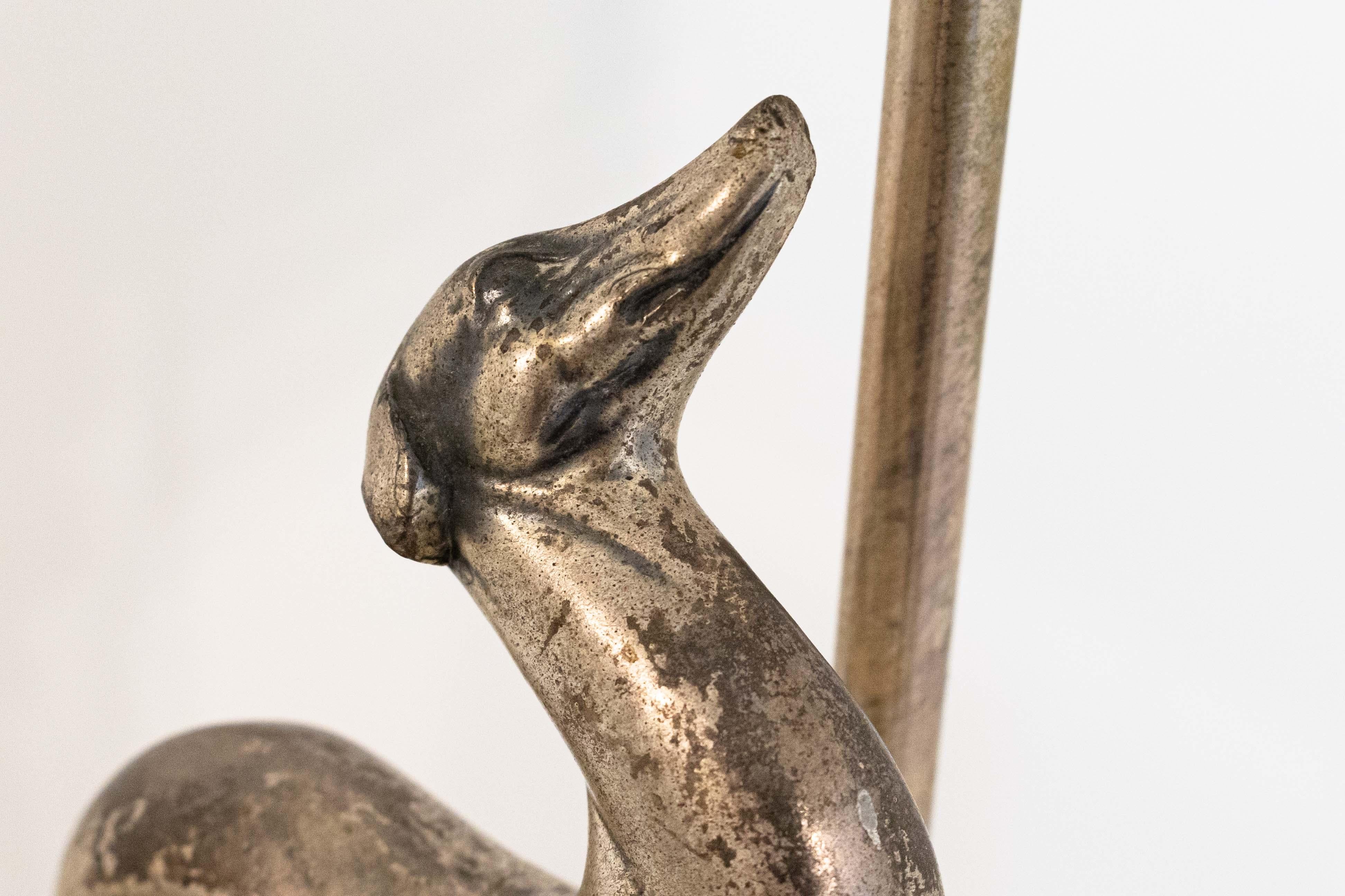 Pair of Art Deco Style Greyhound Metal Table Lamps 4