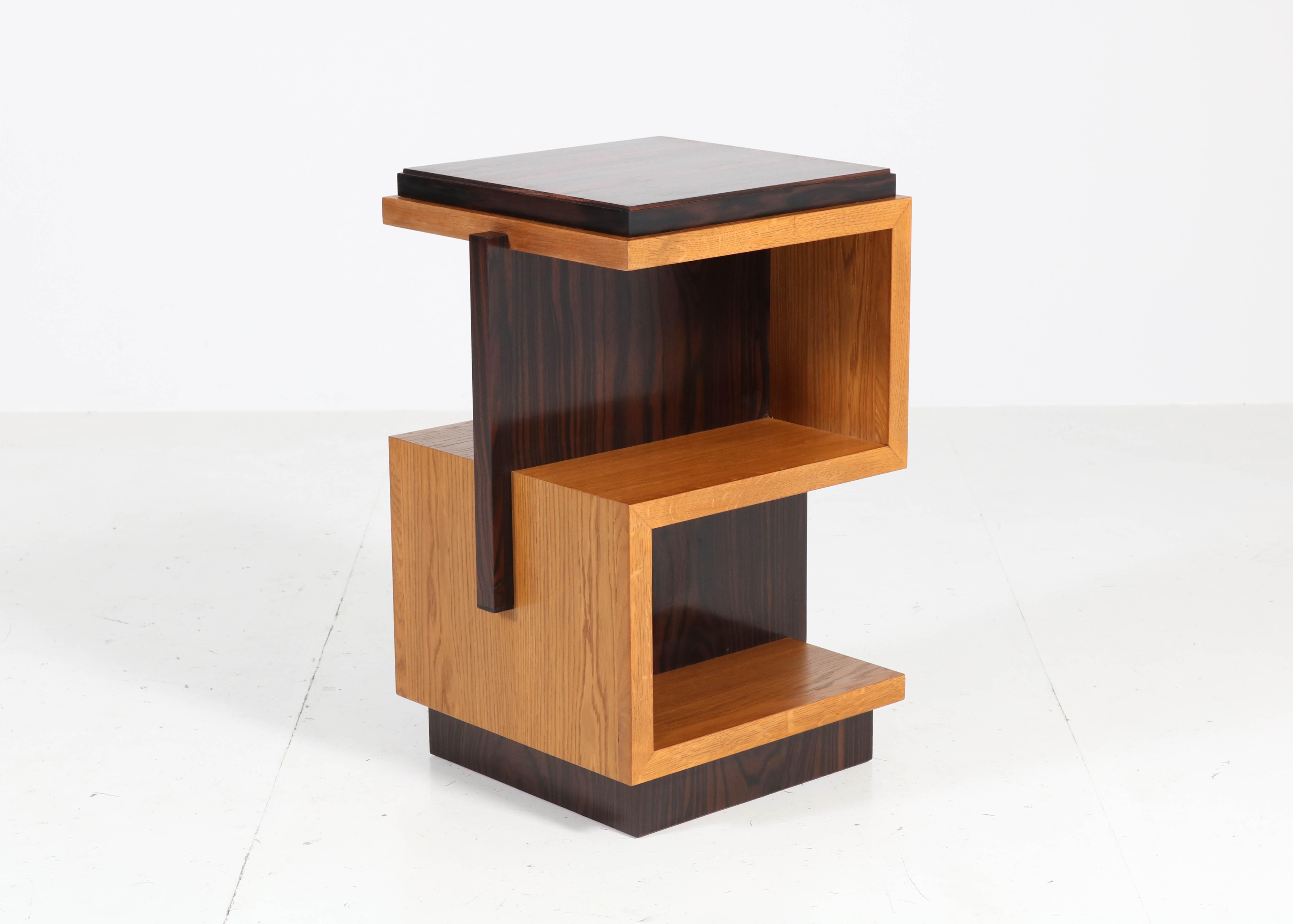 Pair of Art Deco Style Haagse School Style Side Tables, 2020 1