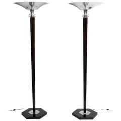 Pair of Art Deco Style Hungarian Floor Lamps