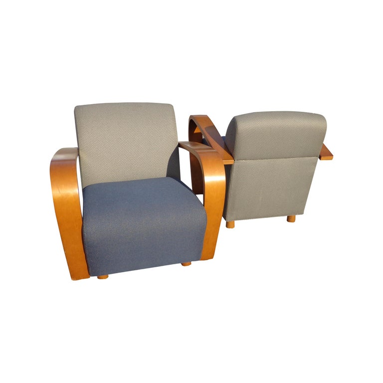 Pair of Art Deco Style Jack Cartwright Lounge Chairs In Good Condition For Sale In Pasadena, TX