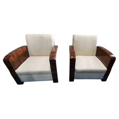 Pareja de Sillas de Salón de Estilo Art Decó