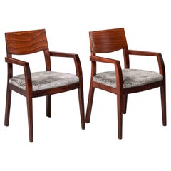 Pair of Art Deco Style Mahogany Armchairs