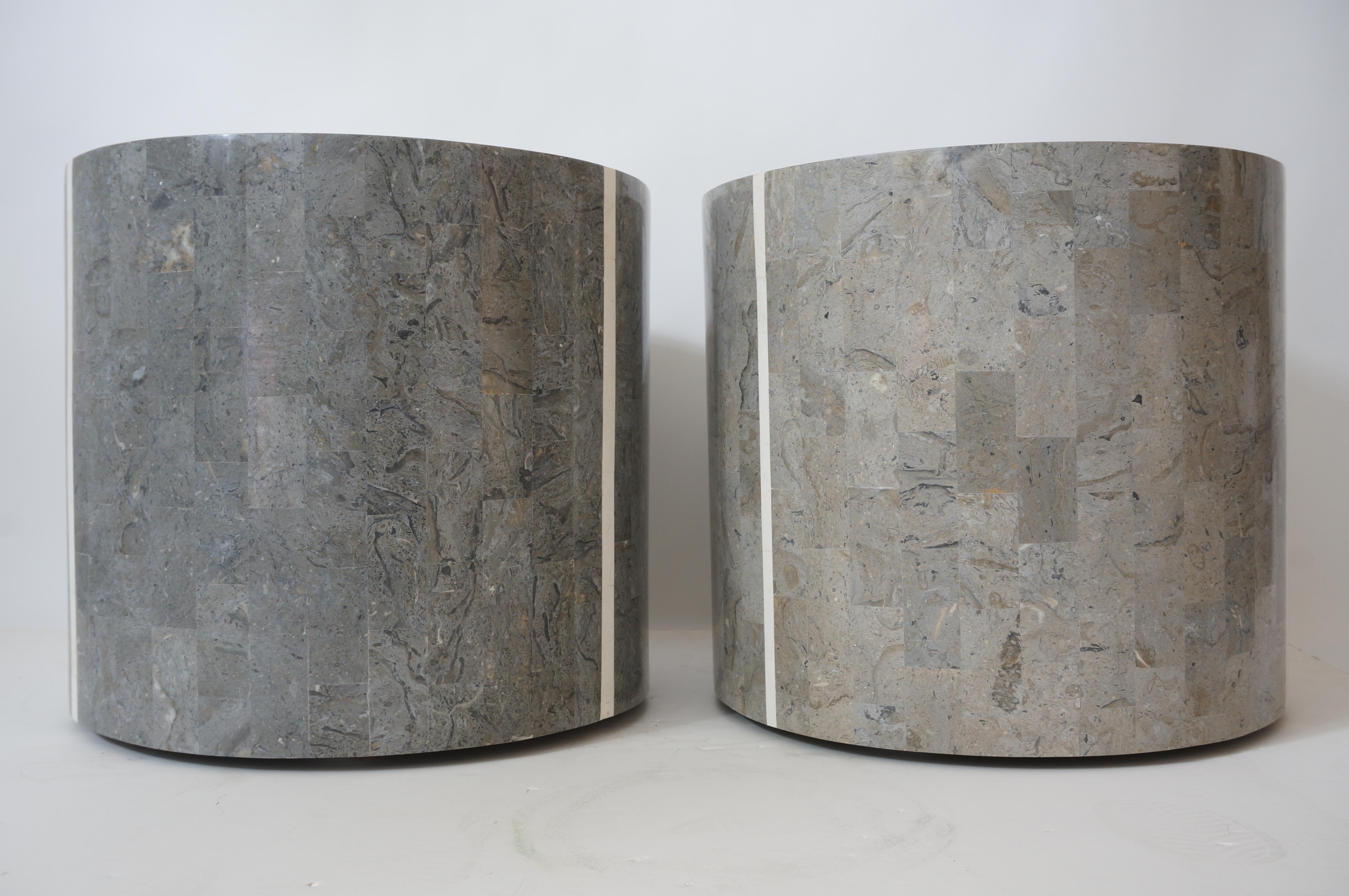 Pair of Art Deco Style Marble Side Tables  For Sale 1