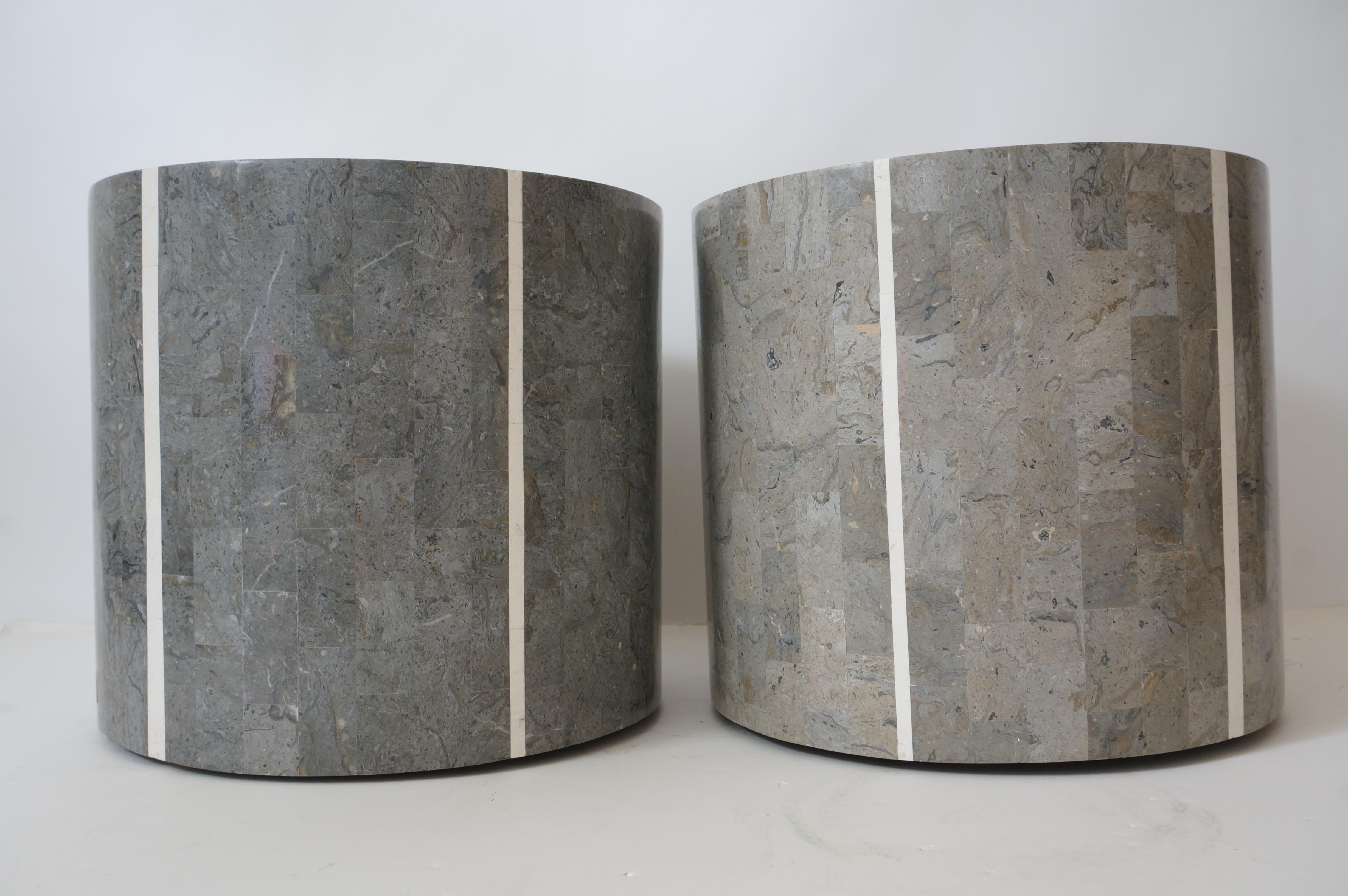 Pair of Art Deco Style Marble Side Tables  For Sale 2