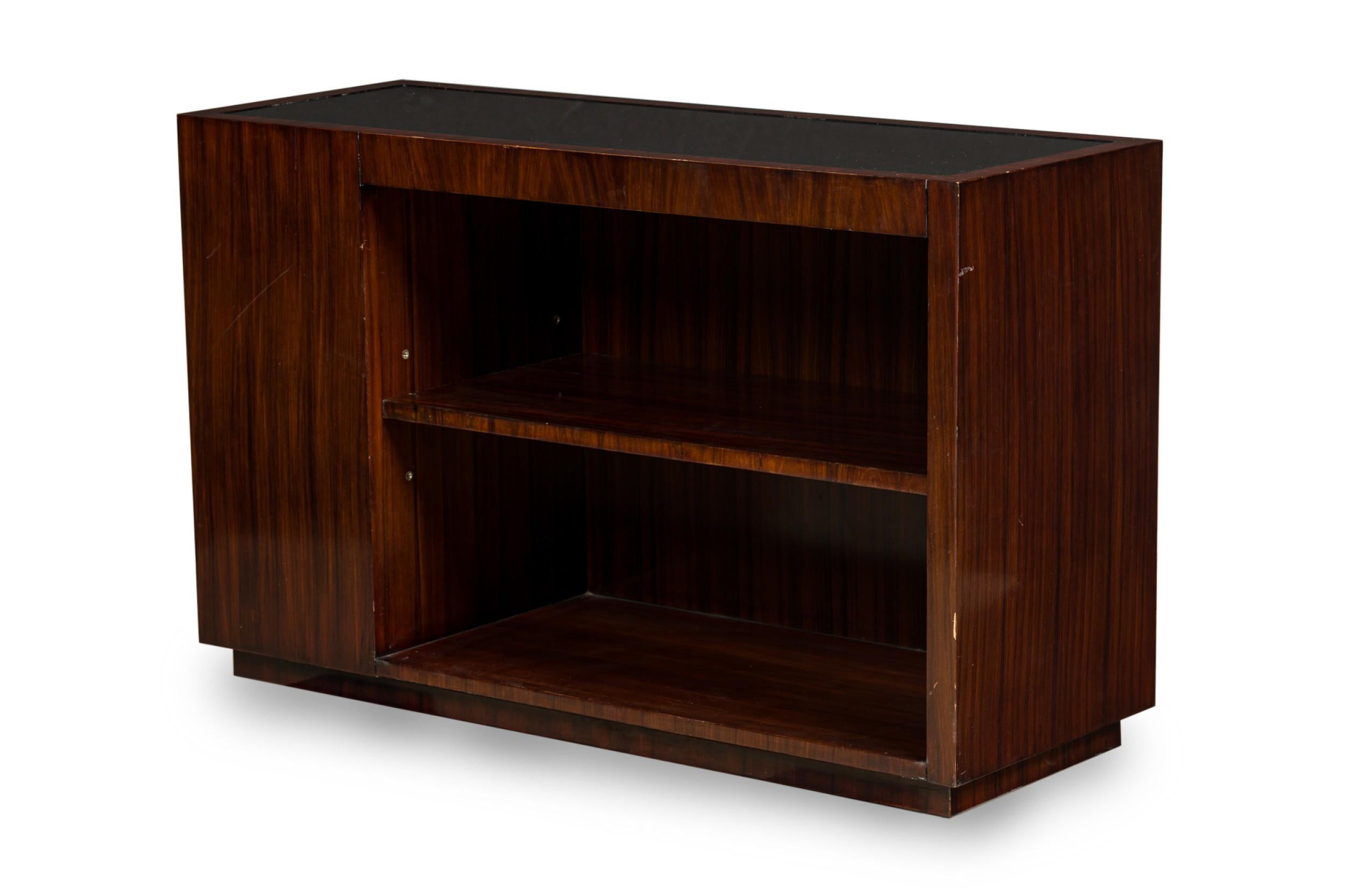 20th Century Pair of Art Deco Style Mid-Century American Ebony De Macassar Cabinets For Sale