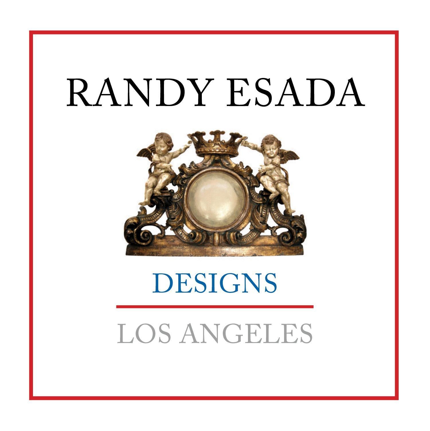 Contemporary Pair of Art Deco Style Nickel-Plated Glass Rod Modernist Lamps by Randy Esada For Sale