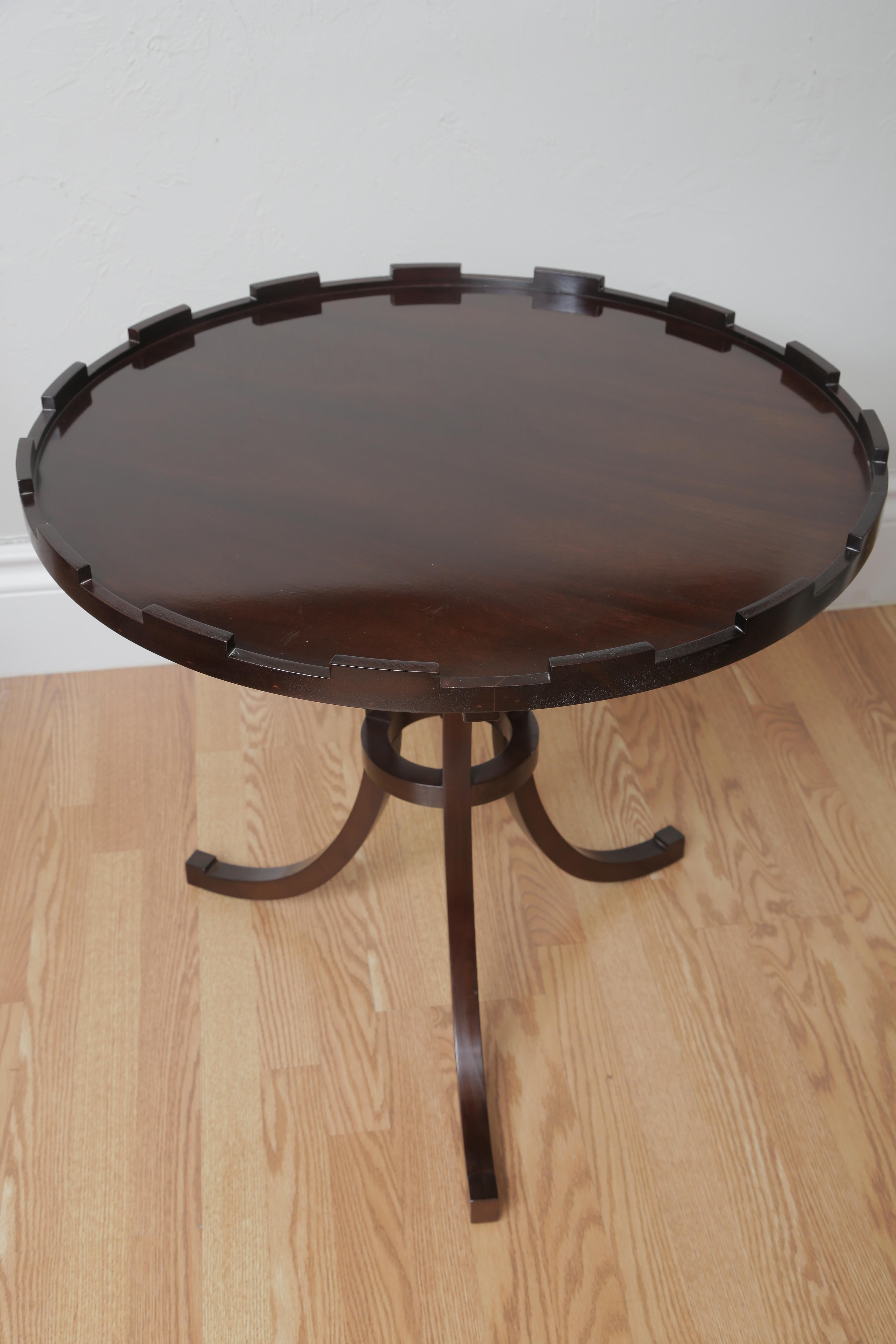 Pair of Art Deco Style Round Side Tables by Baker 4