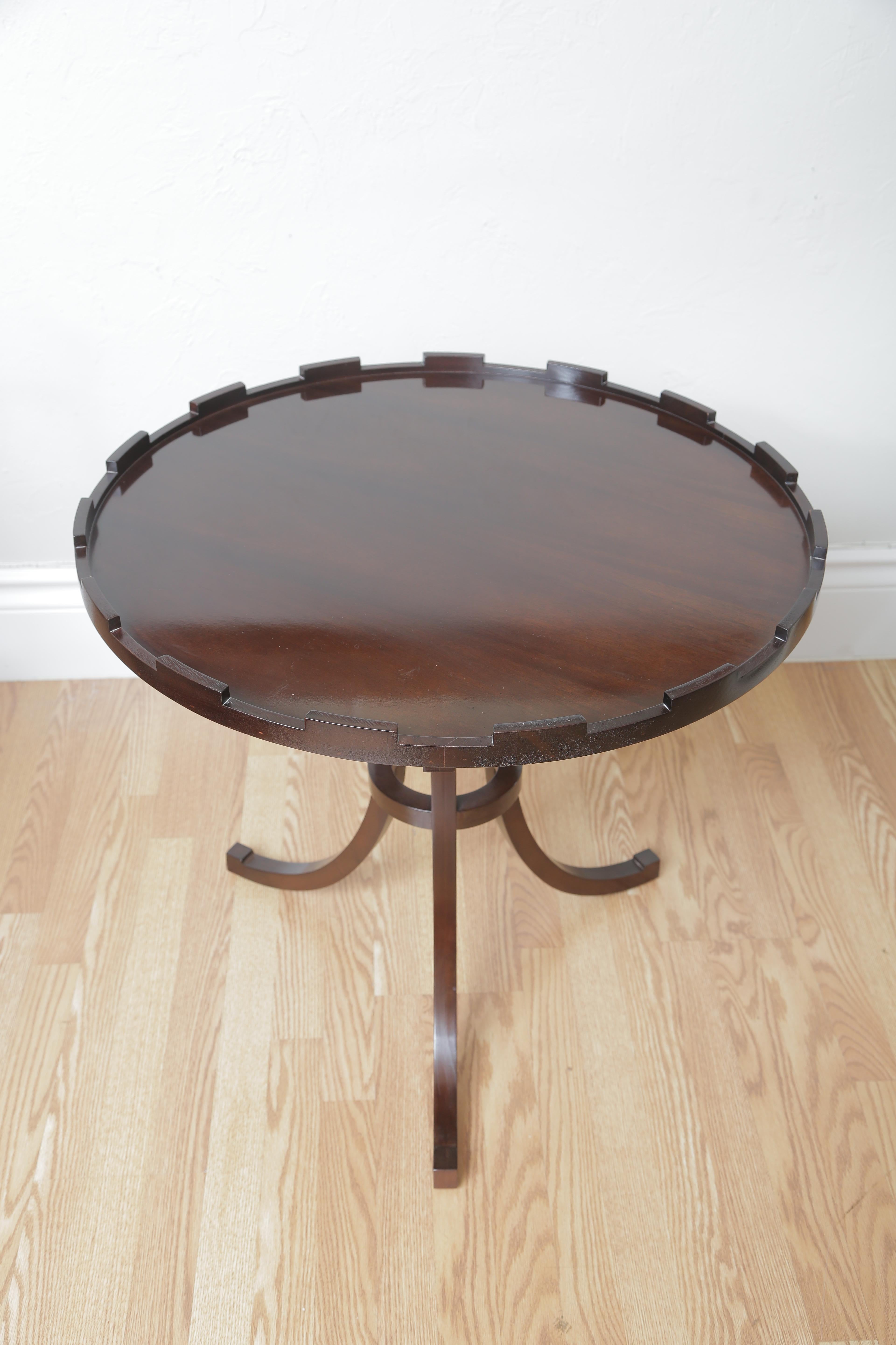 Pair of Art Deco Style Round Side Tables by Baker 3