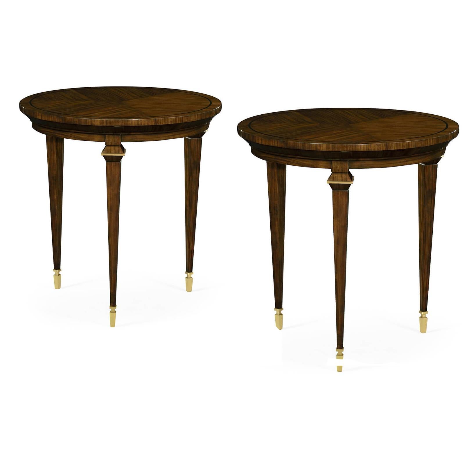 Pair of Art Deco Style Round Side Tables 1