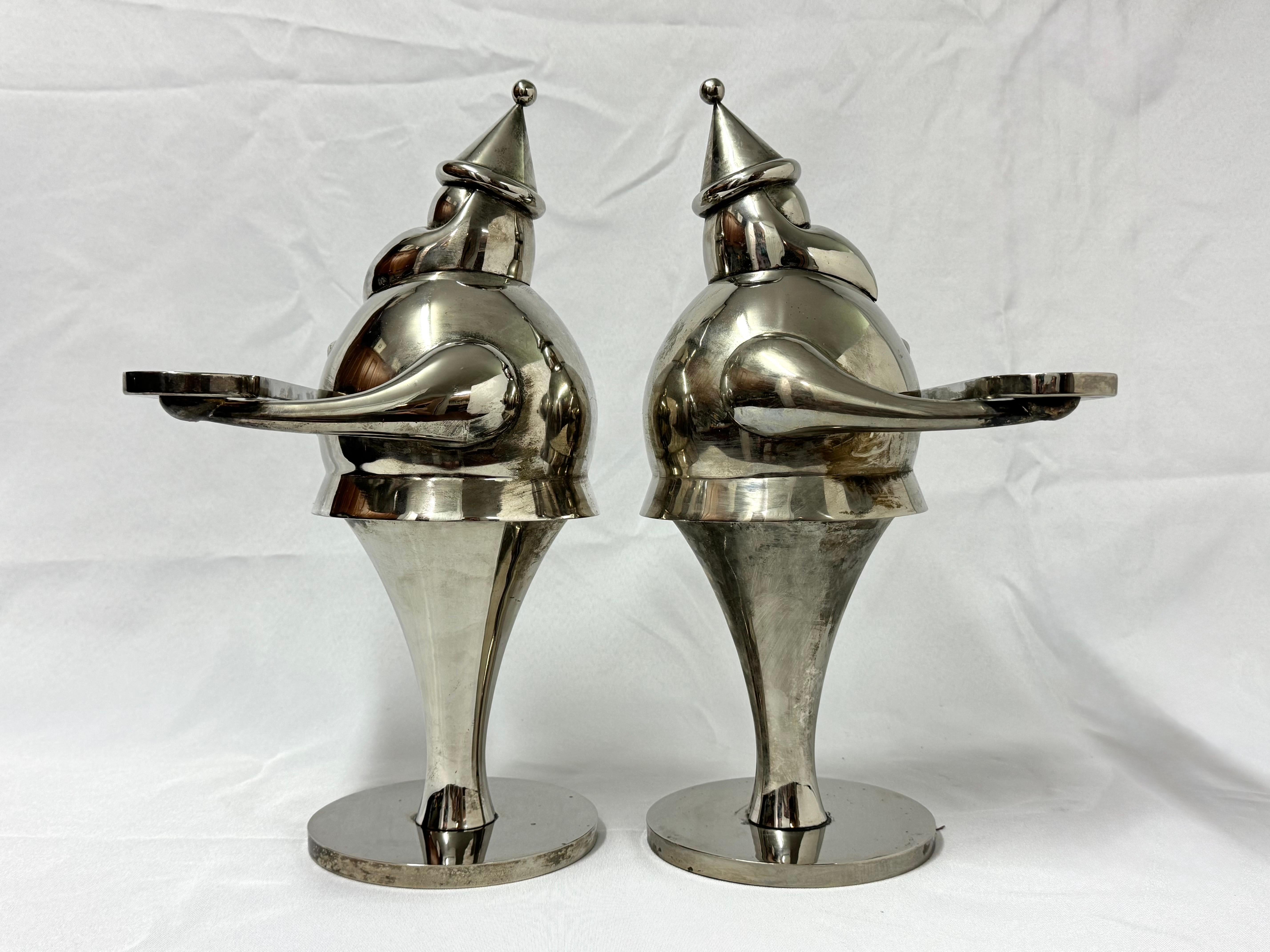 Coppia di sculture di Babbo Natale in stile Art Déco in vendita 2