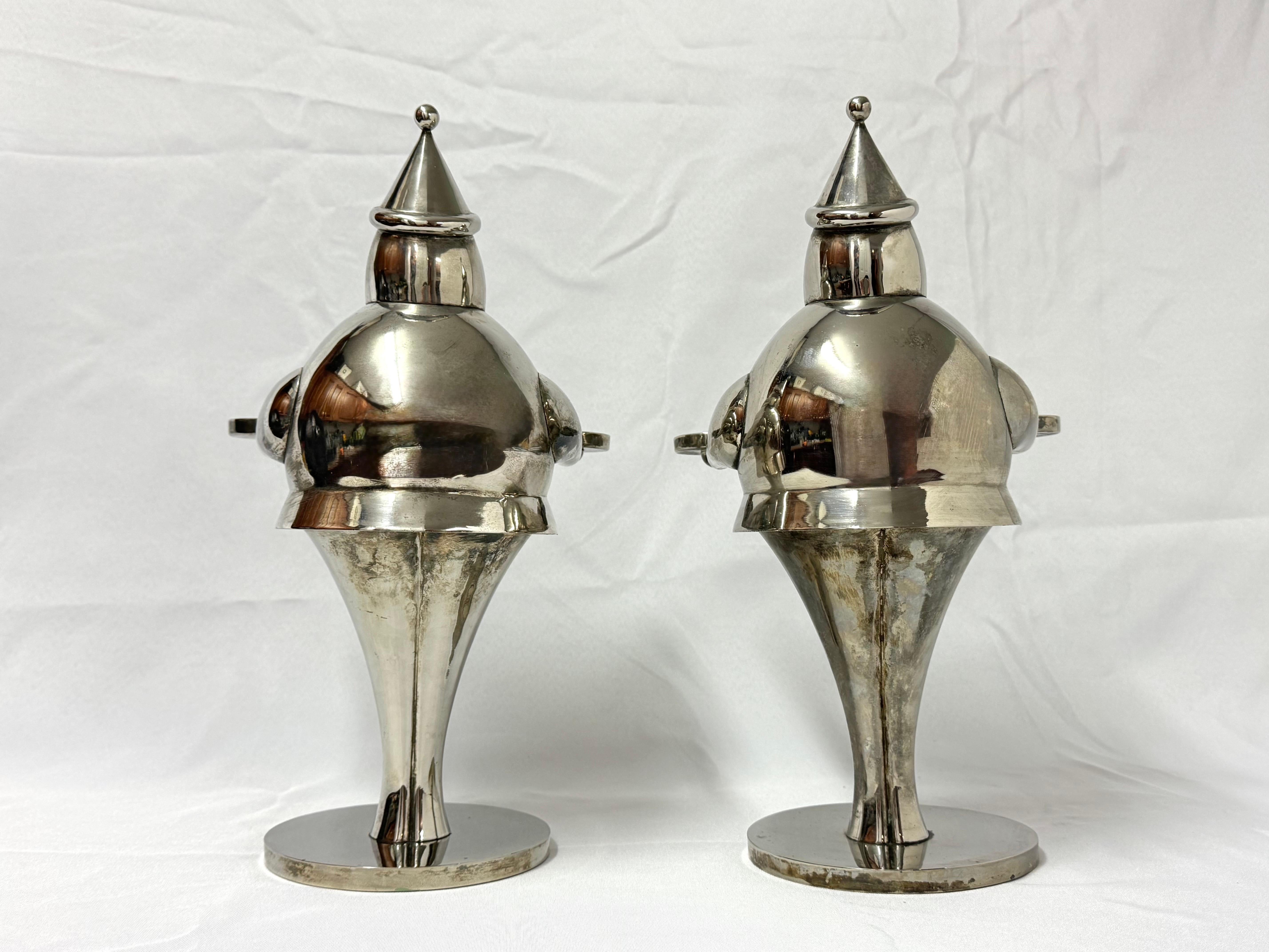 Coppia di sculture di Babbo Natale in stile Art Déco in vendita 3