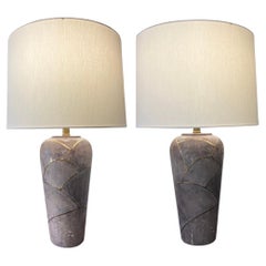 Pair of Art Deco Style Shagreen Table Lamps
