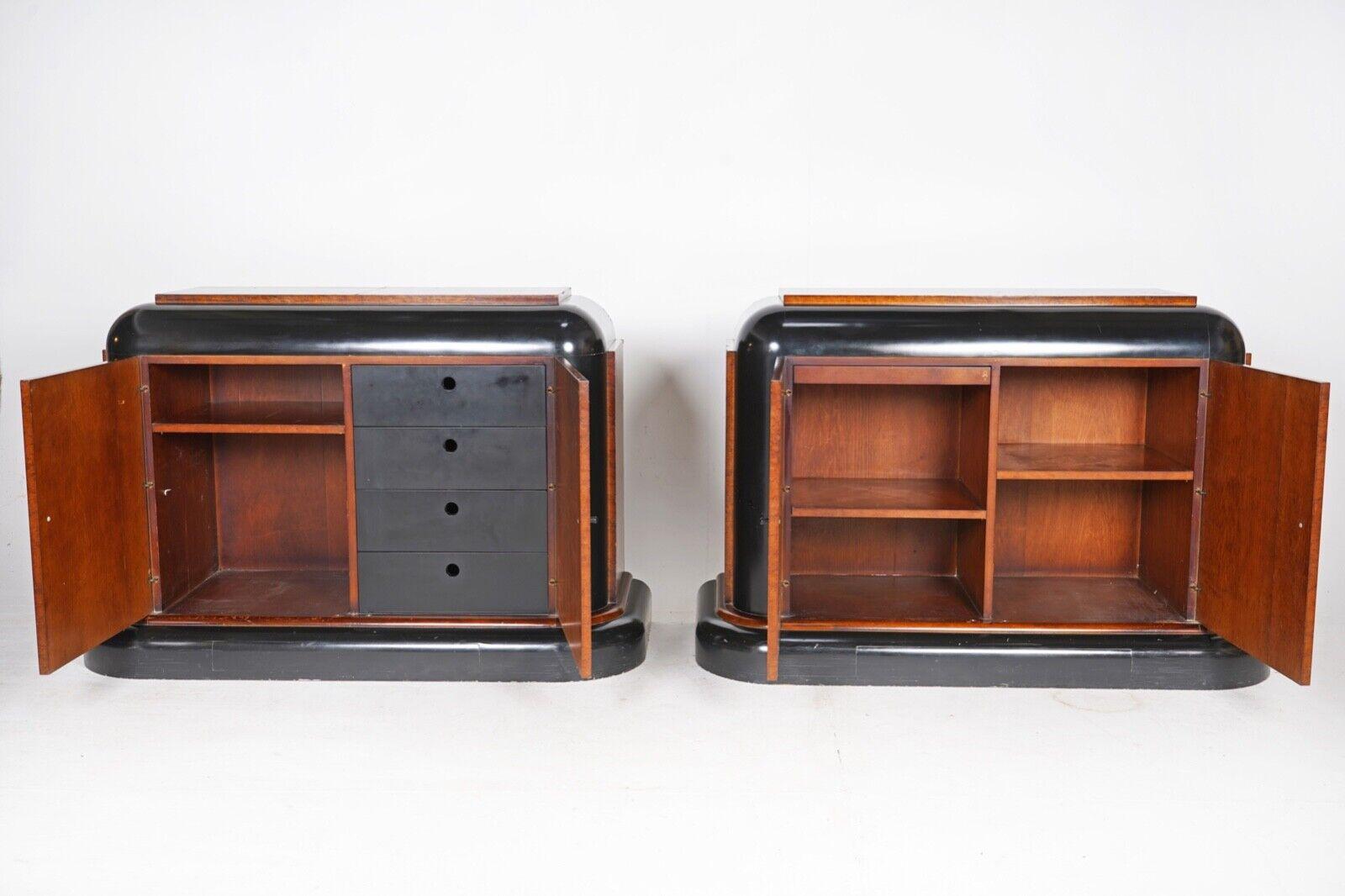 20th Century Pair Of Art Deco Style Sideboard Cabinets