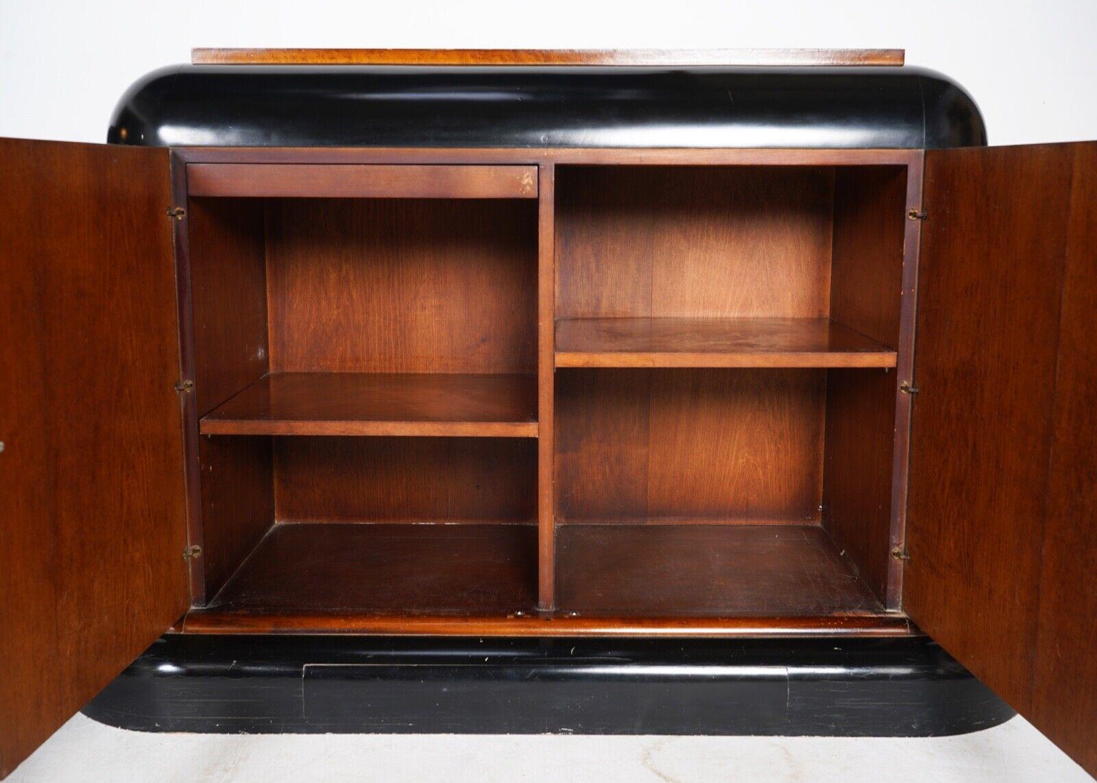 Wood Pair Of Art Deco Style Sideboard Cabinets