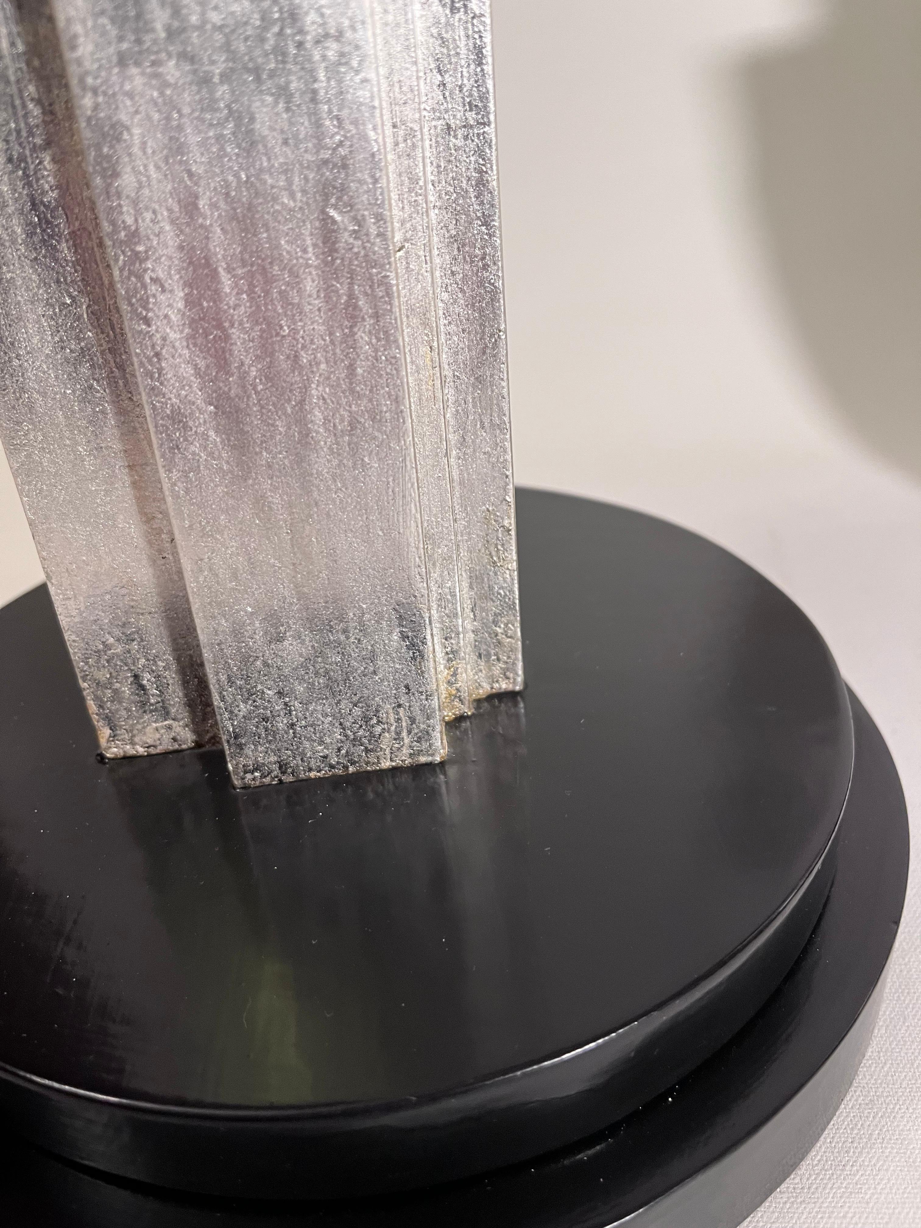 Pair of Art Deco Style Silver Skyscraper Lamps in the Manner of Donald Deskey For Sale 10