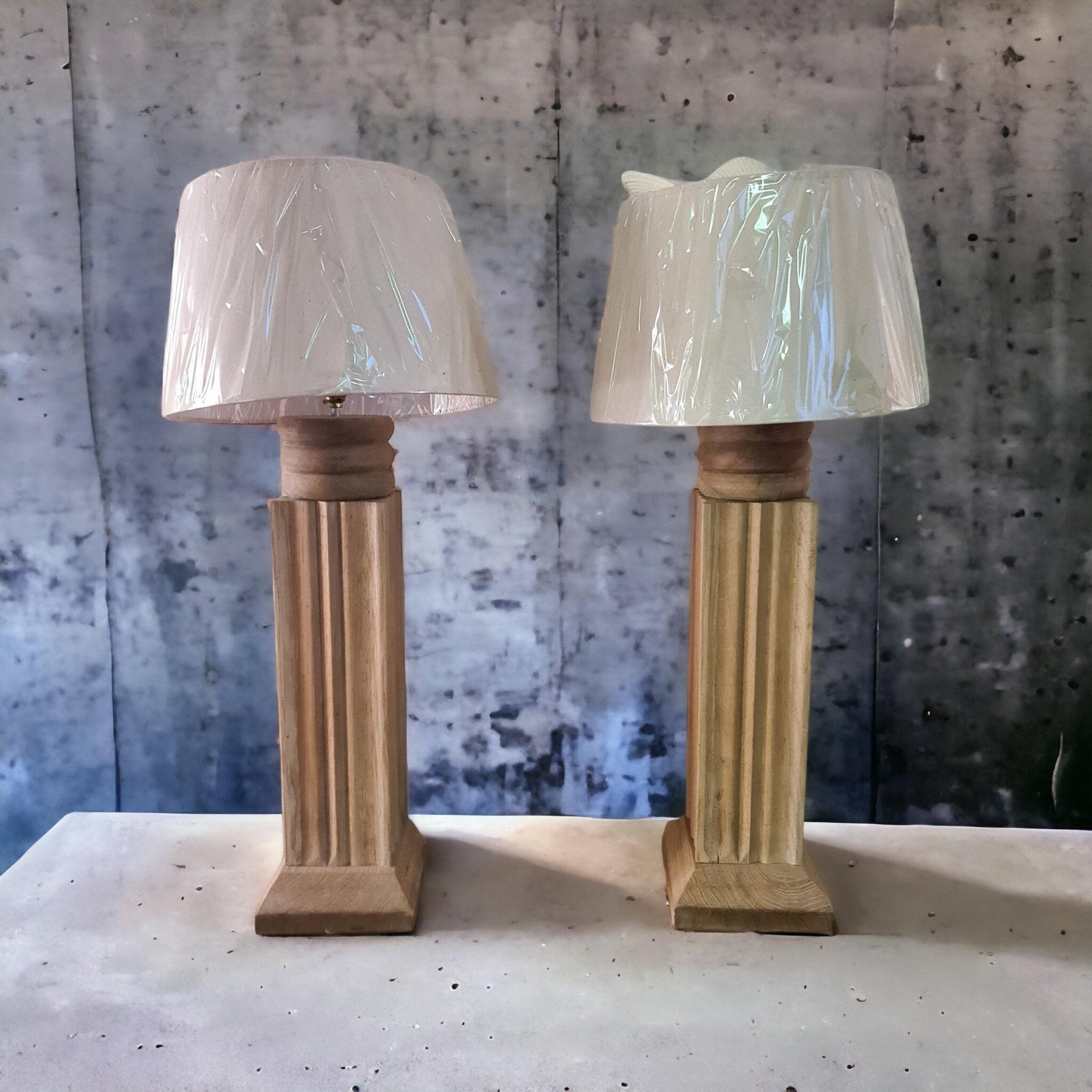 Pair of Art Deco Style Solid Oak Lamps Circa 1940

Highlight your interior with this stunning pair of solid oak lamps, a true masterpiece of 1940s Art Deco design. These lamps embody the timeless elegance and retro charm of this iconic era.

Main