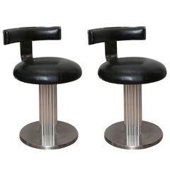 Pair of Art Deco Style Swivel Stools