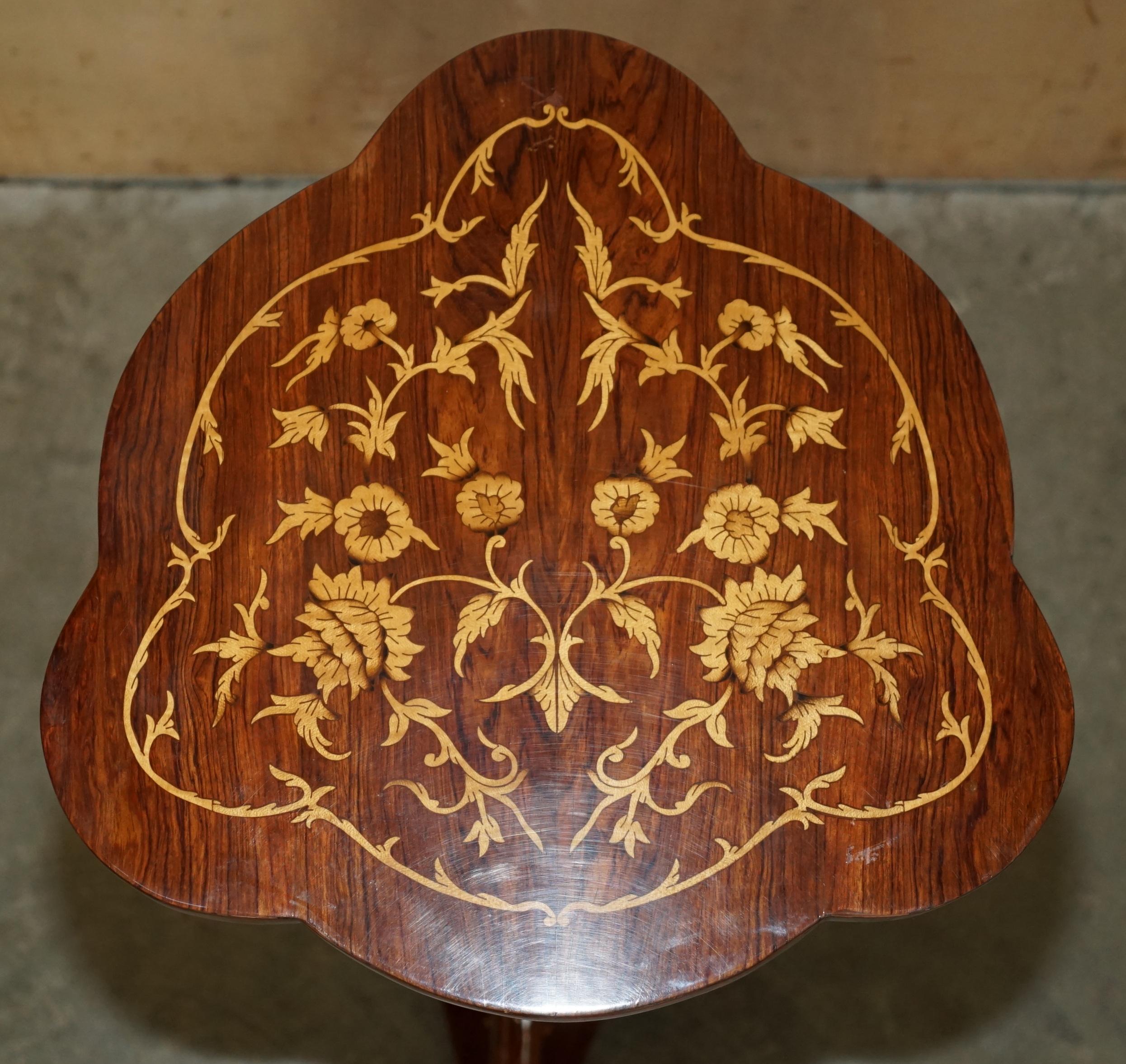 PAIR OF ART DECO STYLE SYCAMORE WOOD & WALNUT INLAID PEDESTAL SIDE END TABLEs For Sale 12