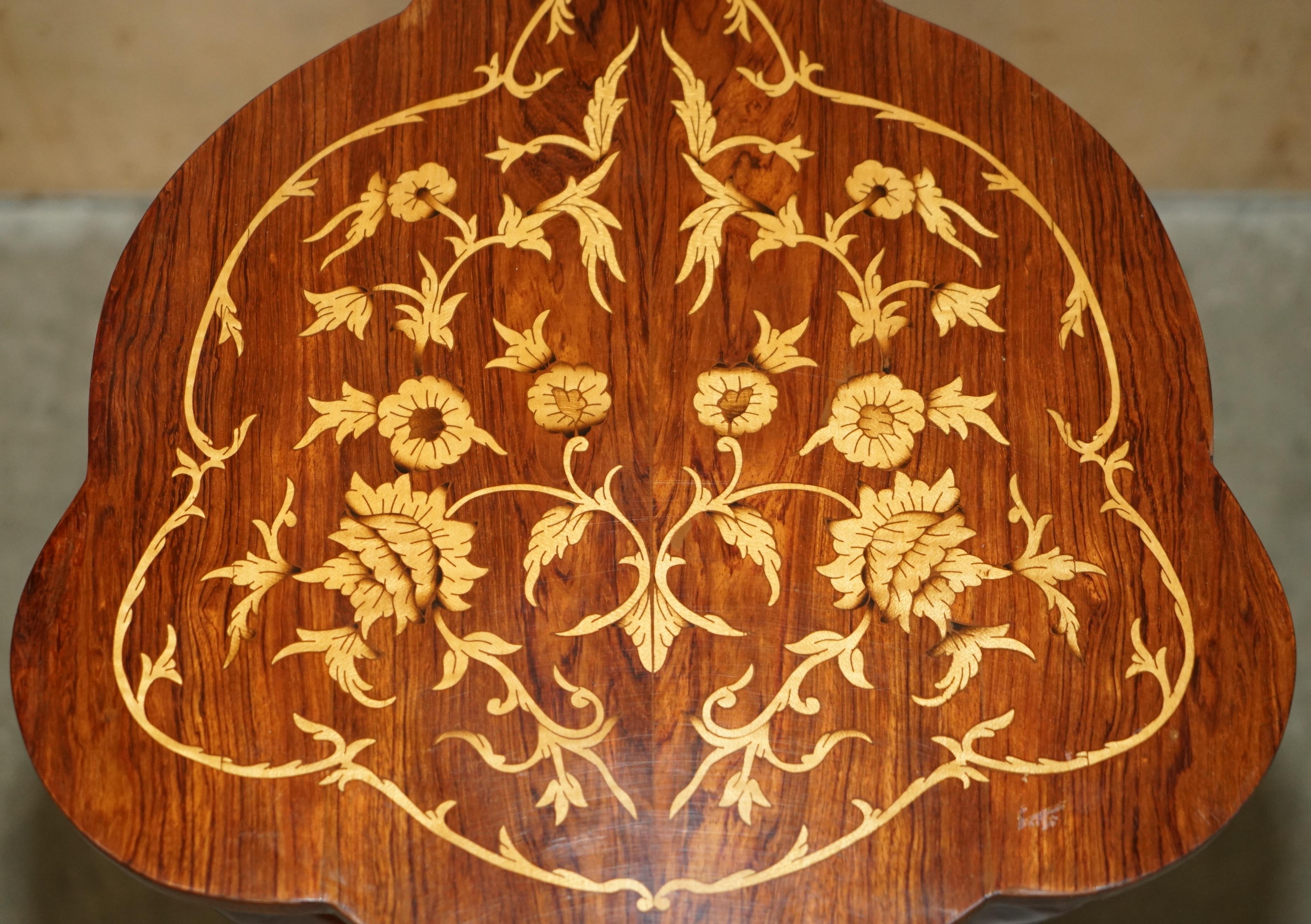 PAIR OF ART DECO STYLE SYCAMORE WOOD & WALNUT INLAID PEDESTAL SIDE END TABLEs For Sale 13