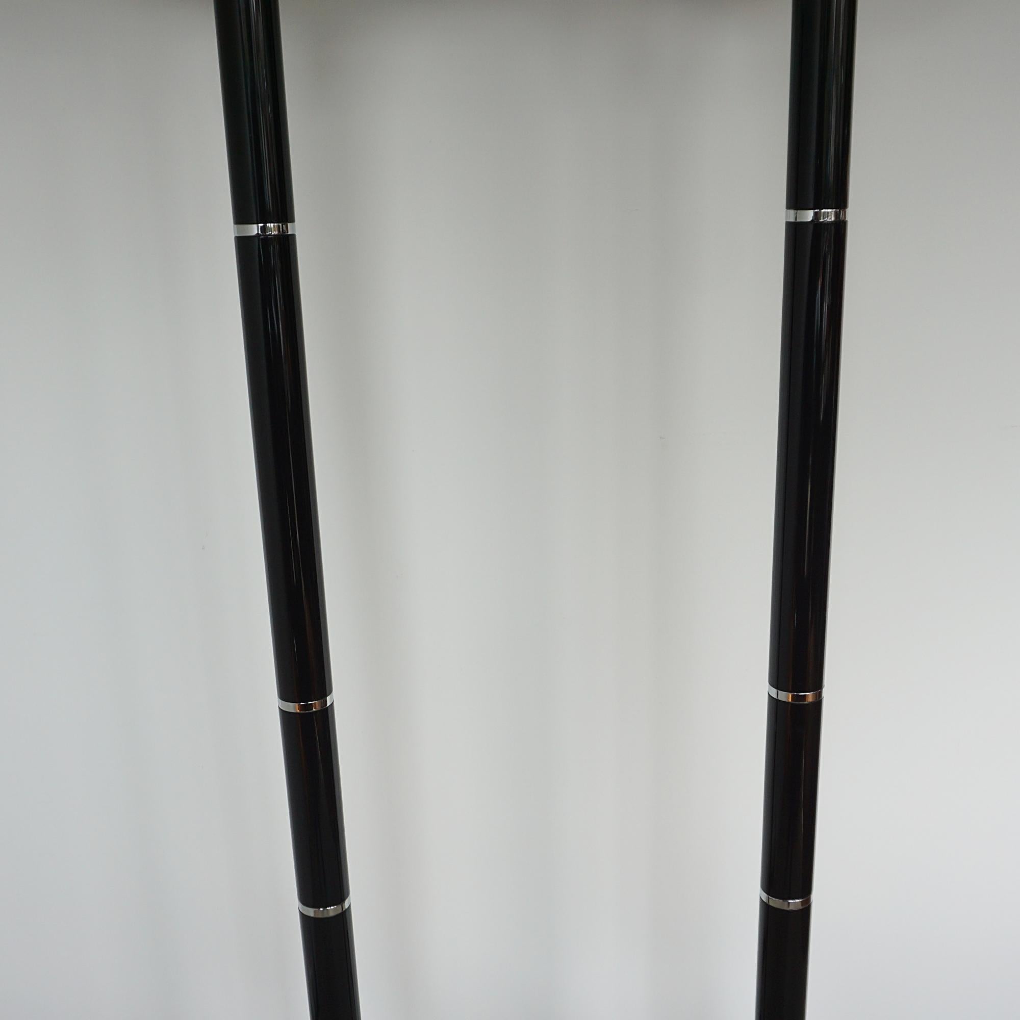 Chrome Pair of Art Deco Style Uplighter Floor Lamps  For Sale