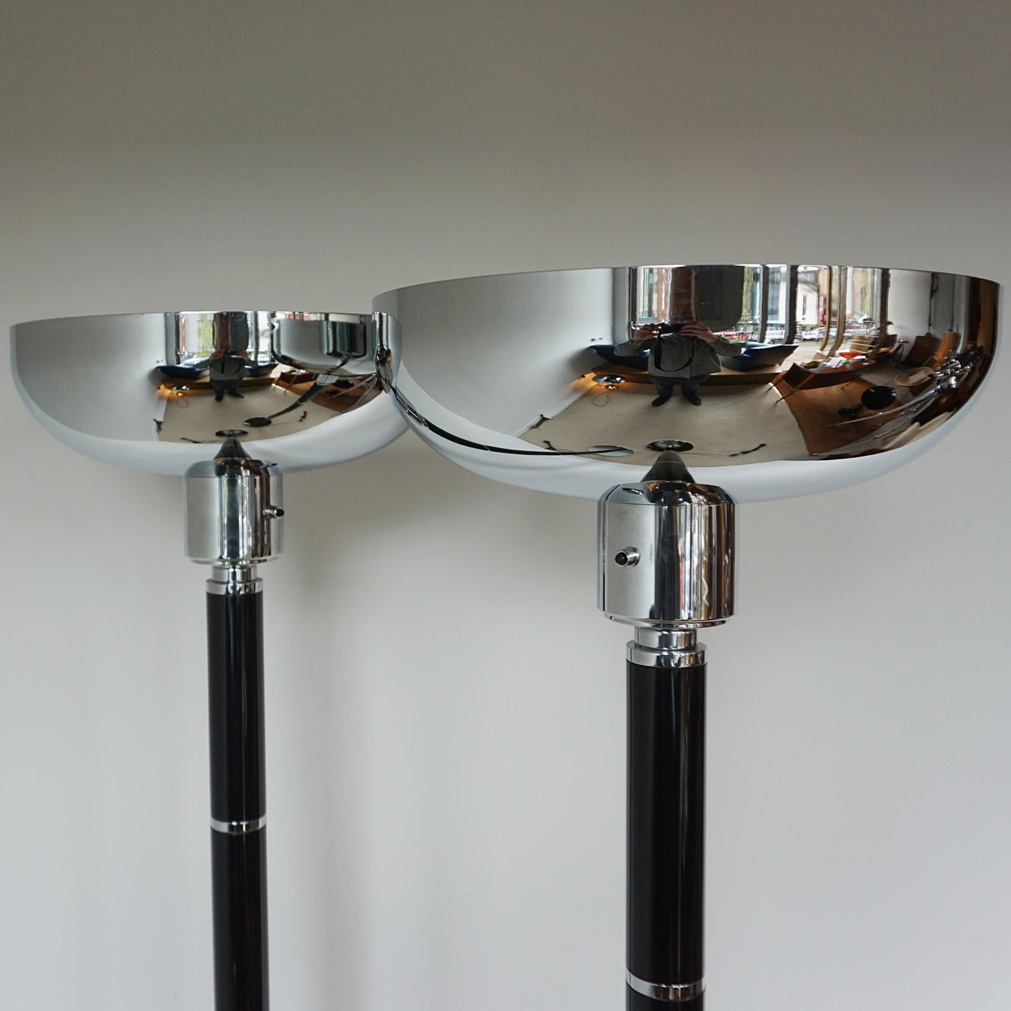 Pair of Art Deco Style Uplighter Floor Lamps  For Sale 1