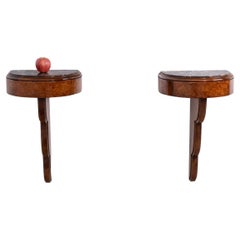 Pair of Art Deco style wall consoles. 1930s.