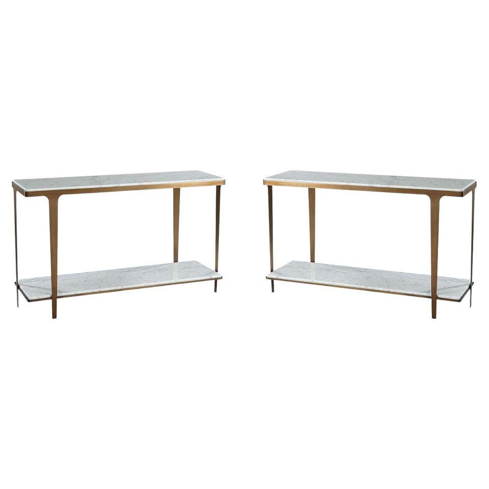 Marable Console Art Deco Marble Top Console at 1stDibs