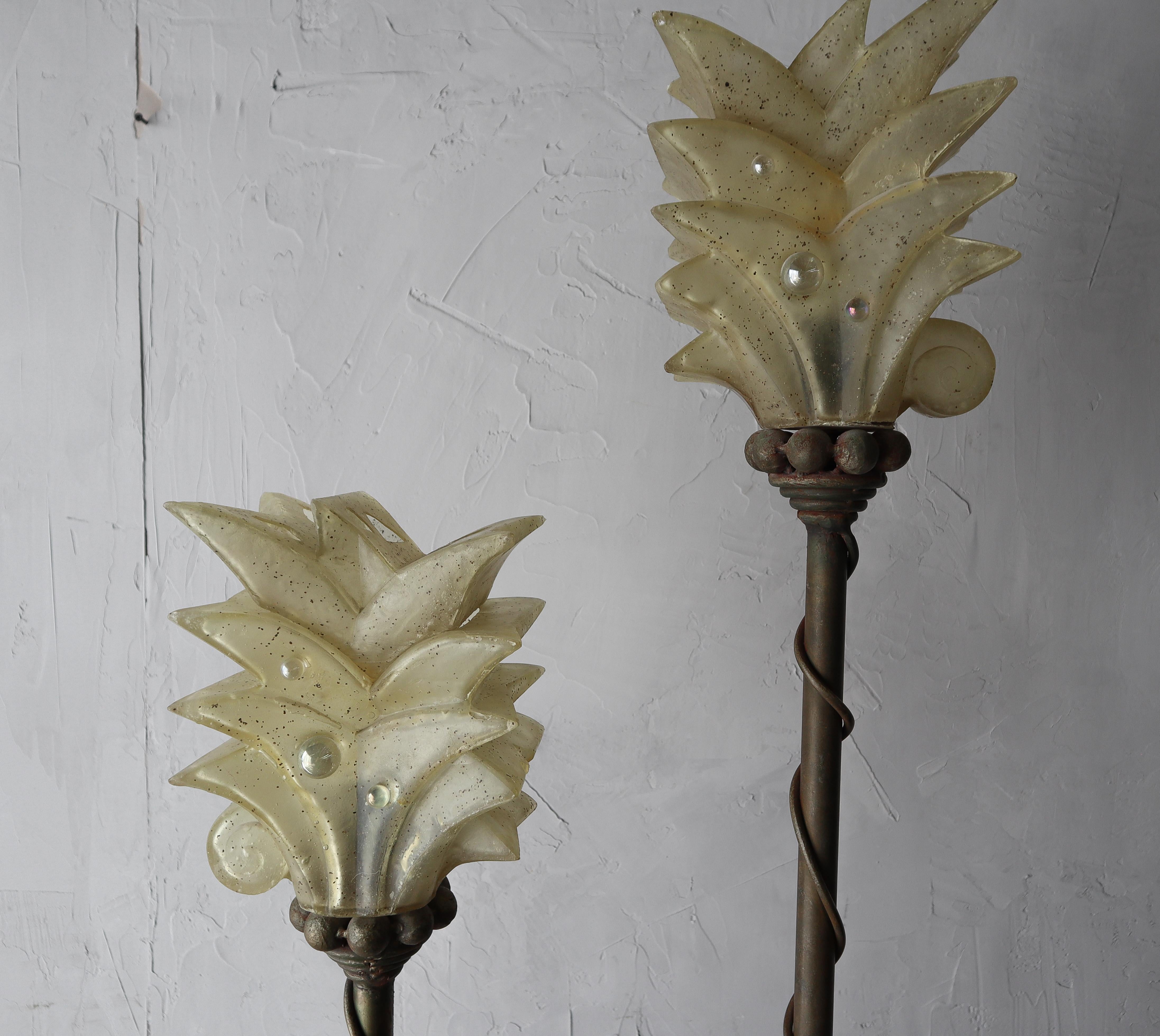 Pair of Art Deco Styled Lamps by Carlos De Anda In Good Condition For Sale In Las Vegas, NV