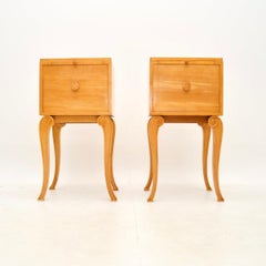 Paar Nachttische aus Bergahorn im Art-Deco-Stil von Hille
