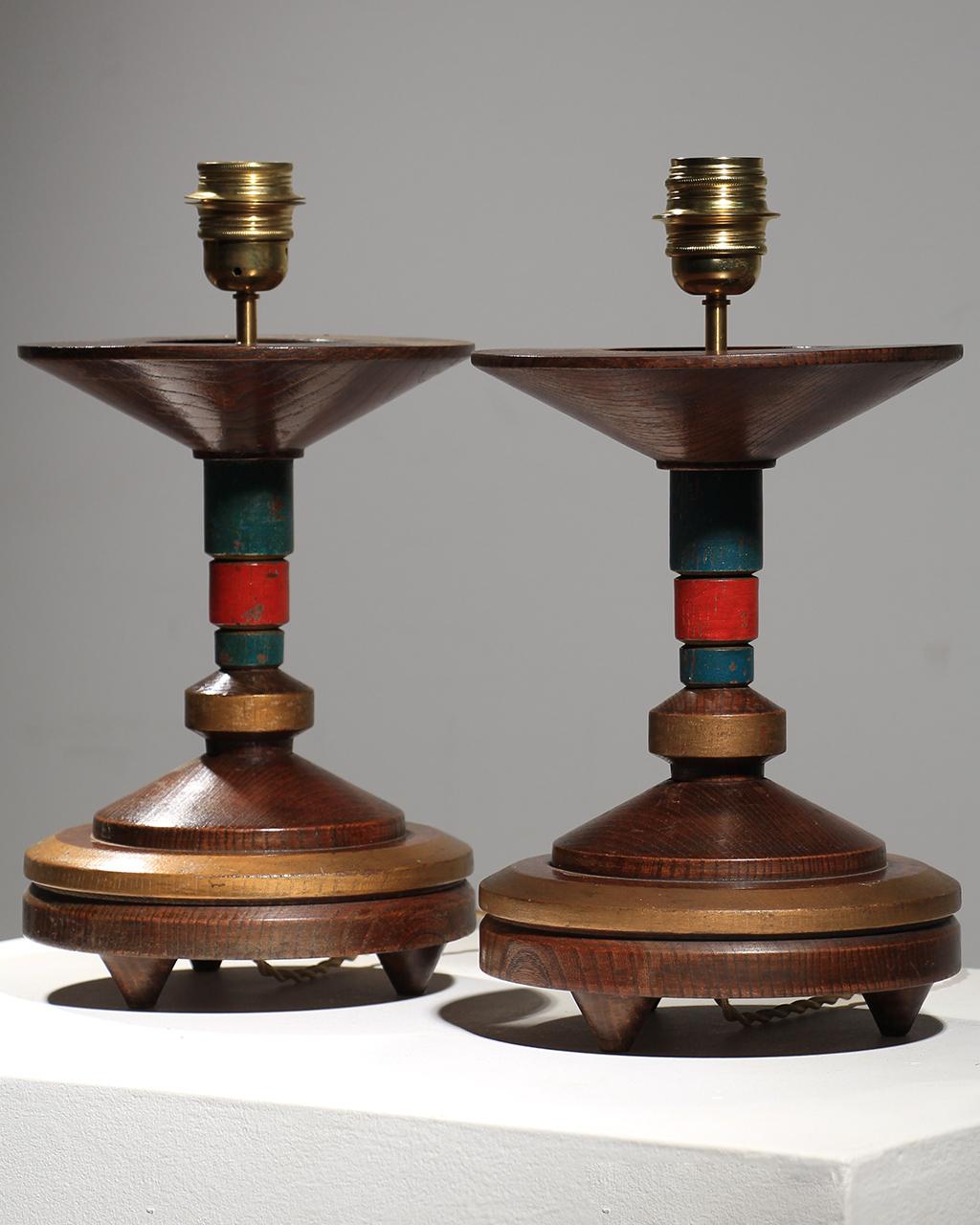 Pair of Art Deco Table Lamp 1930 For Sale 1