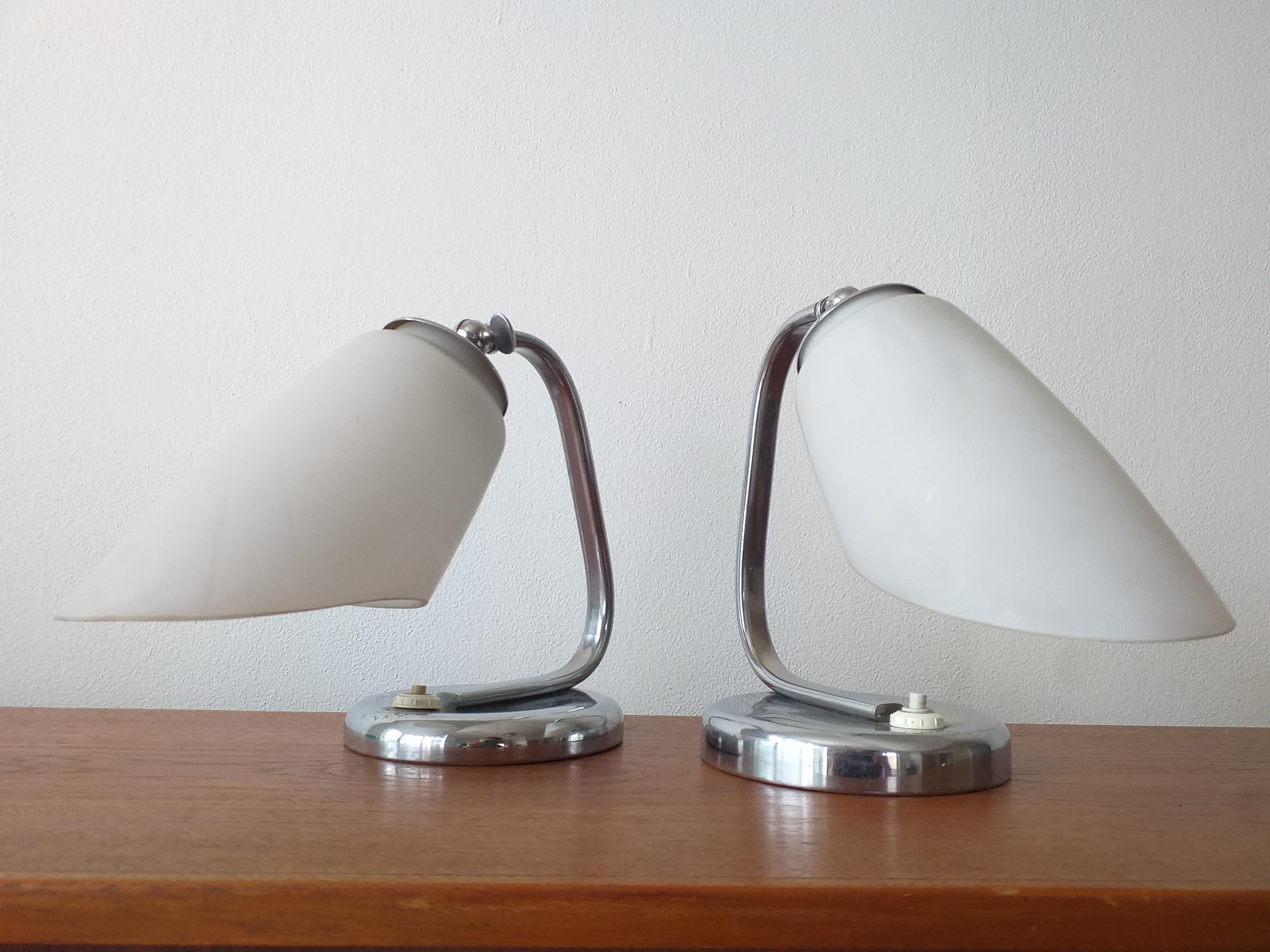 Pair of Art Deco Table Lamps, 1930 In Good Condition For Sale In Praha, CZ