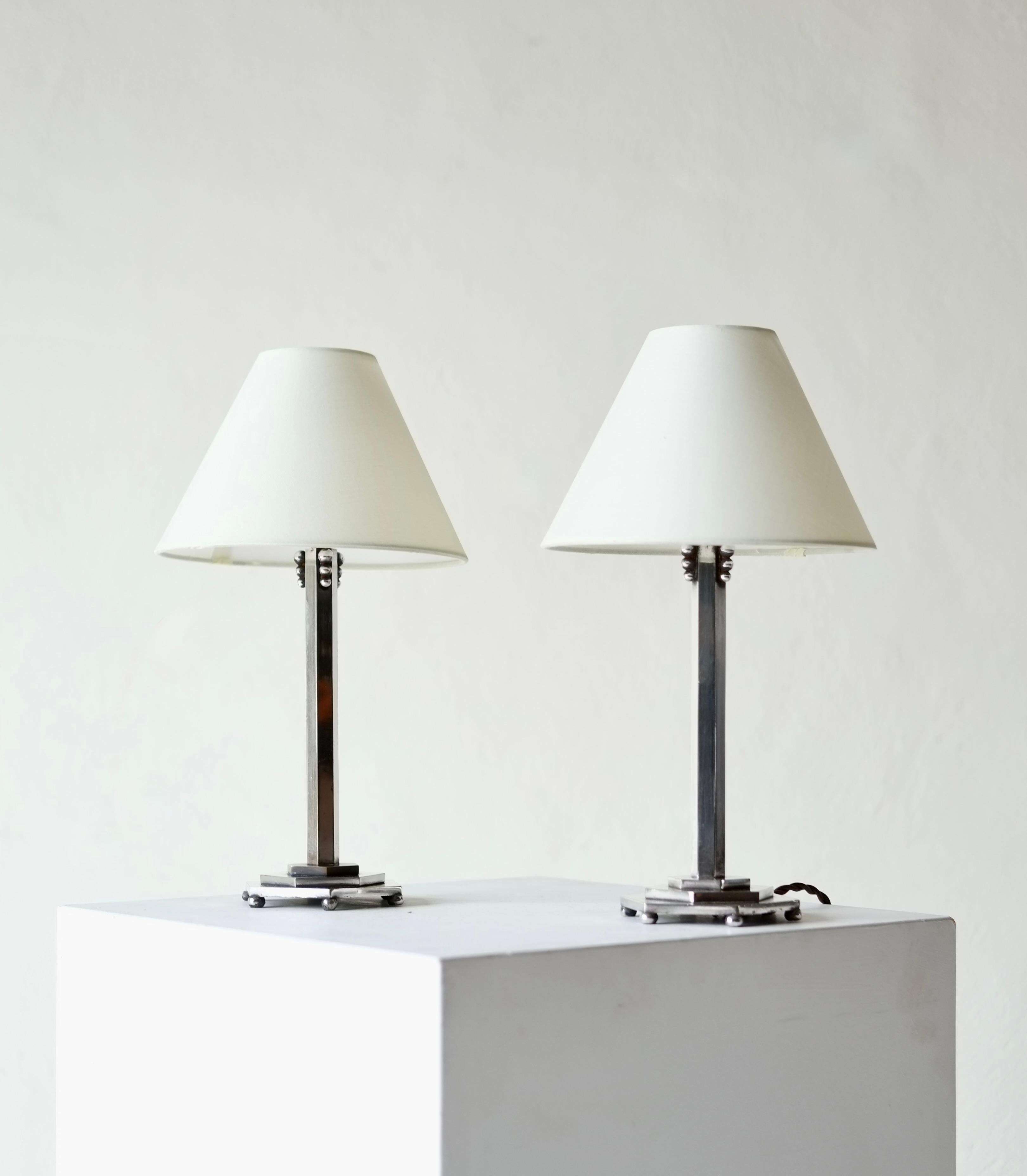 Pair Of Art Deco Table Lamps 5