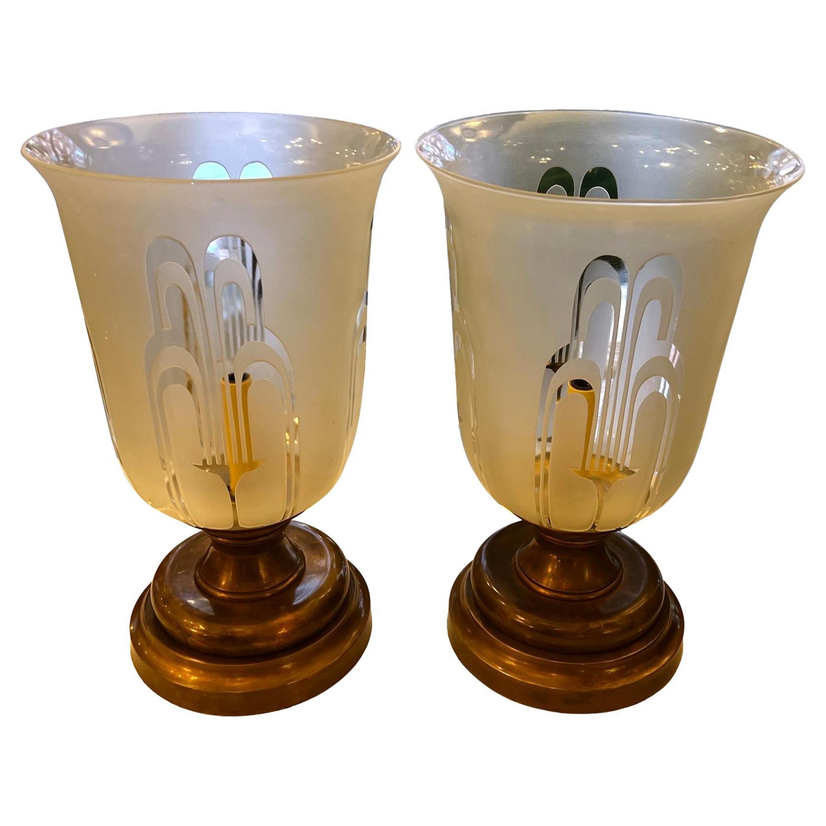 Paire de lampes de table Art Déco en vente